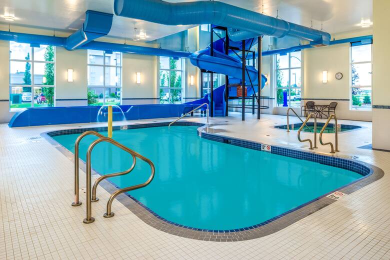 Pool at the Microtel Inn & Suites by Wyndham Red Deer in Red Deer, Alberta