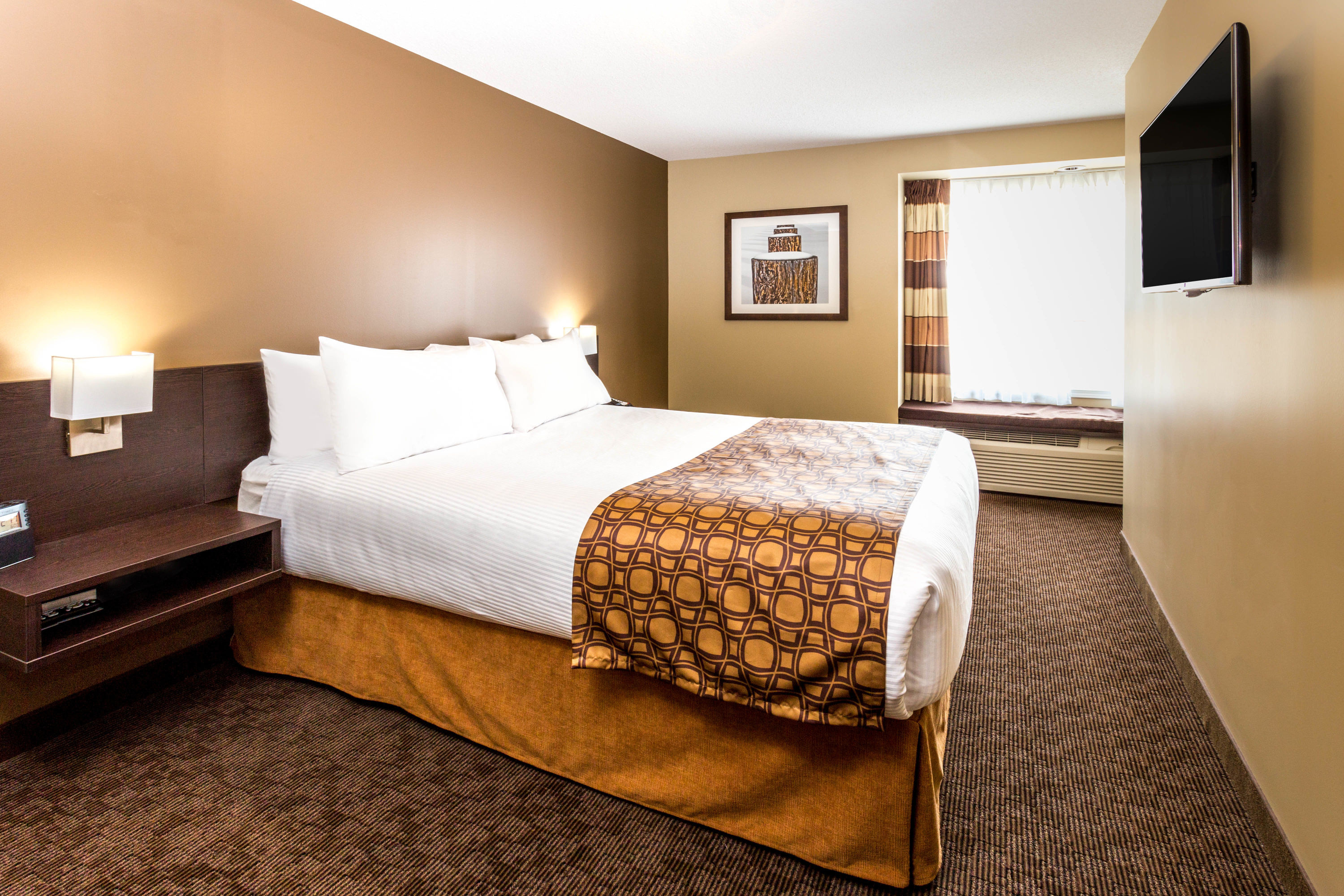 Guest room at the Microtel Inn & Suites by Wyndham Whitecourt in Whitecourt, Alberta