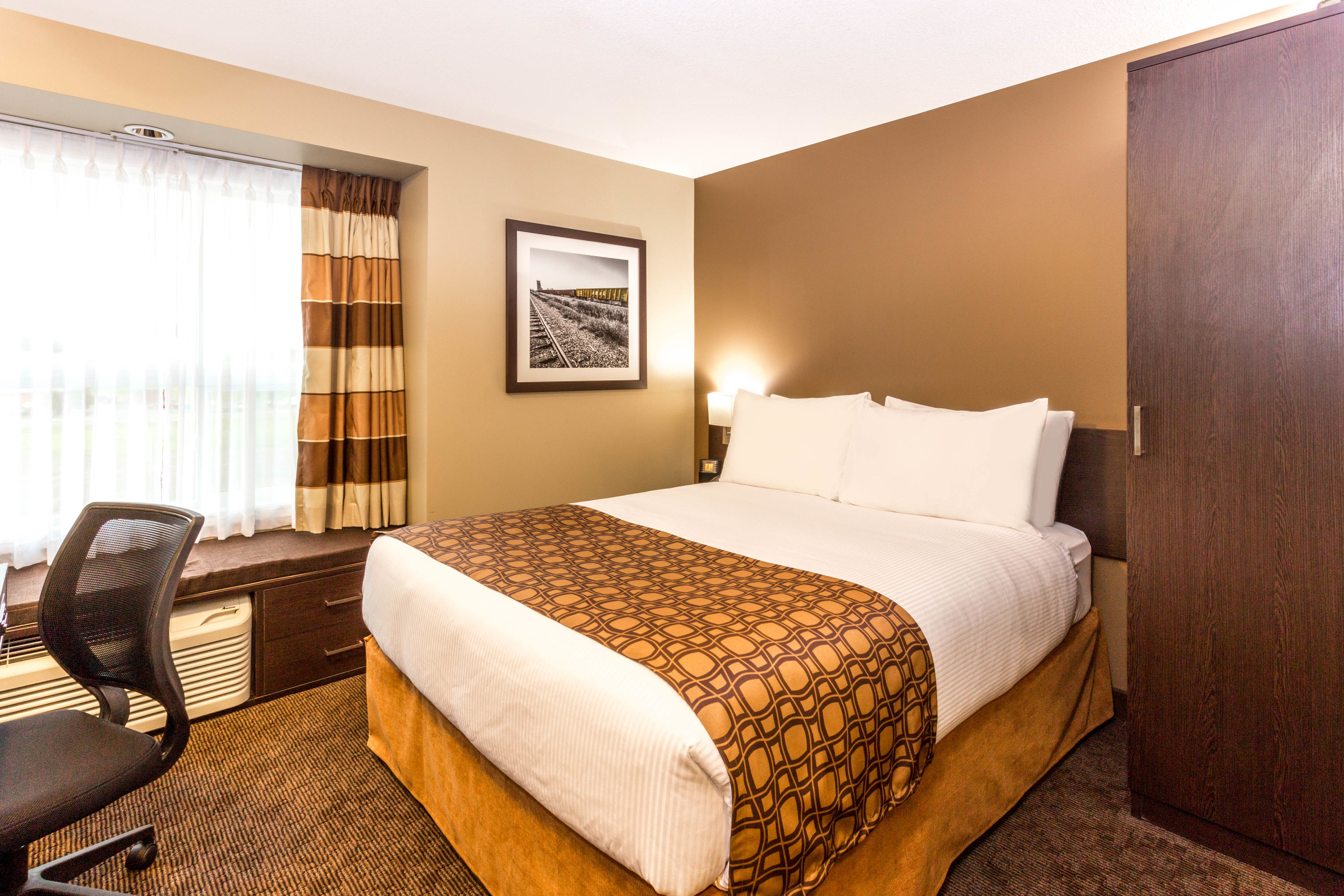 Guest room at the Microtel Inn & Suites by Wyndham Whitecourt in Whitecourt, Alberta