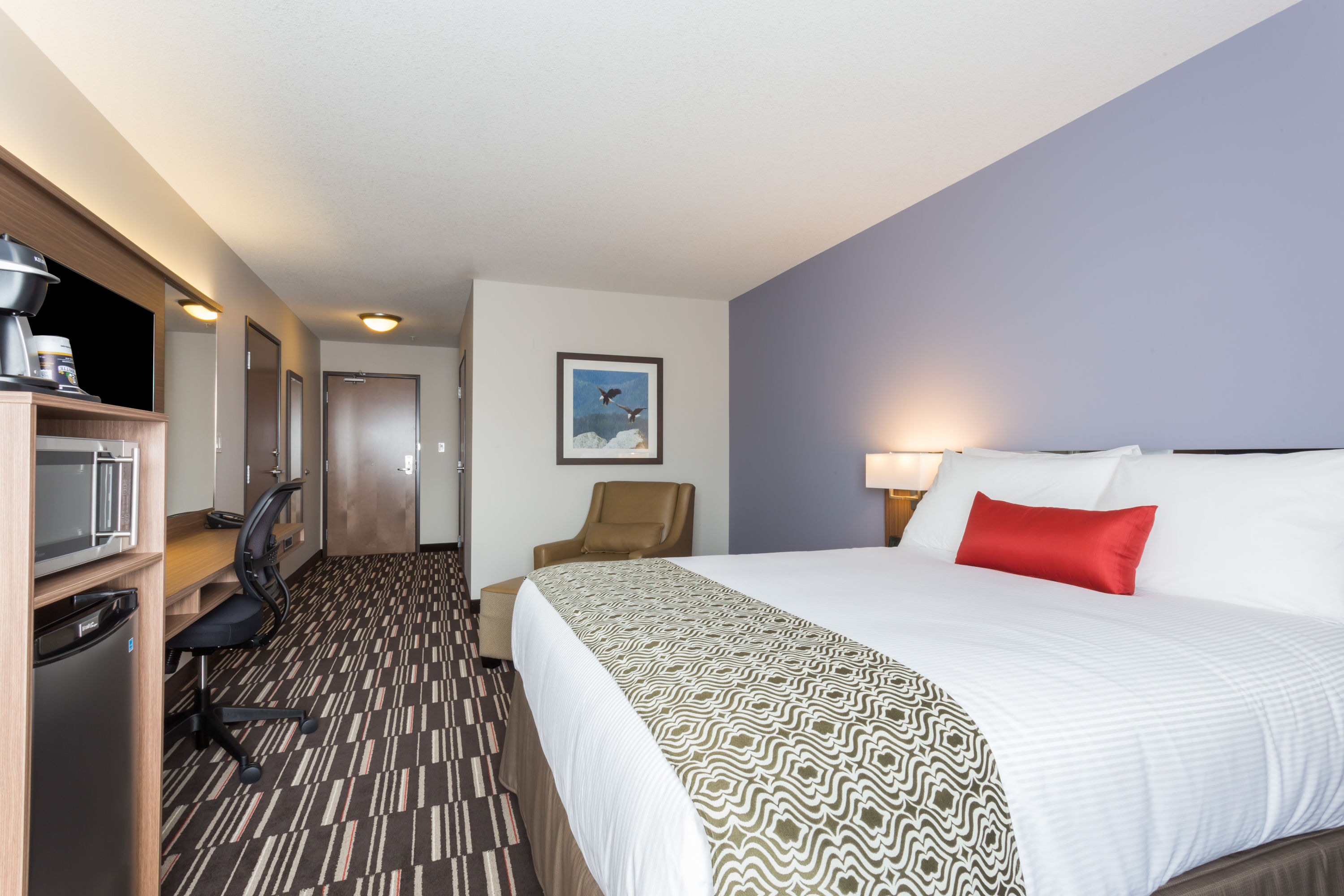 Guest room at the Microtel Inn & Suites by Wyndham Kitimat in Kitimat, British Columbia