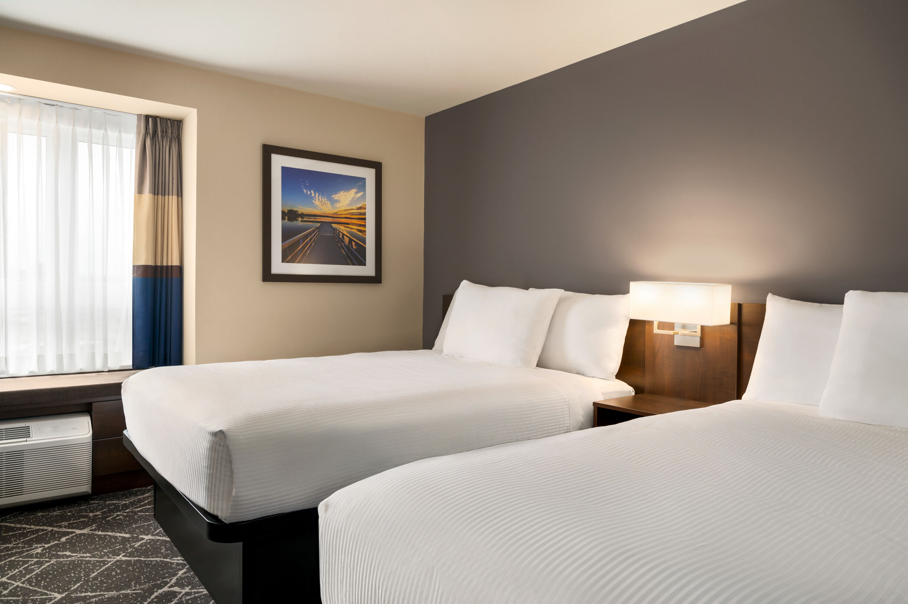 Guest room at the Microtel Inn & Suites by Wyndham Aurora in Aurora, Ontario