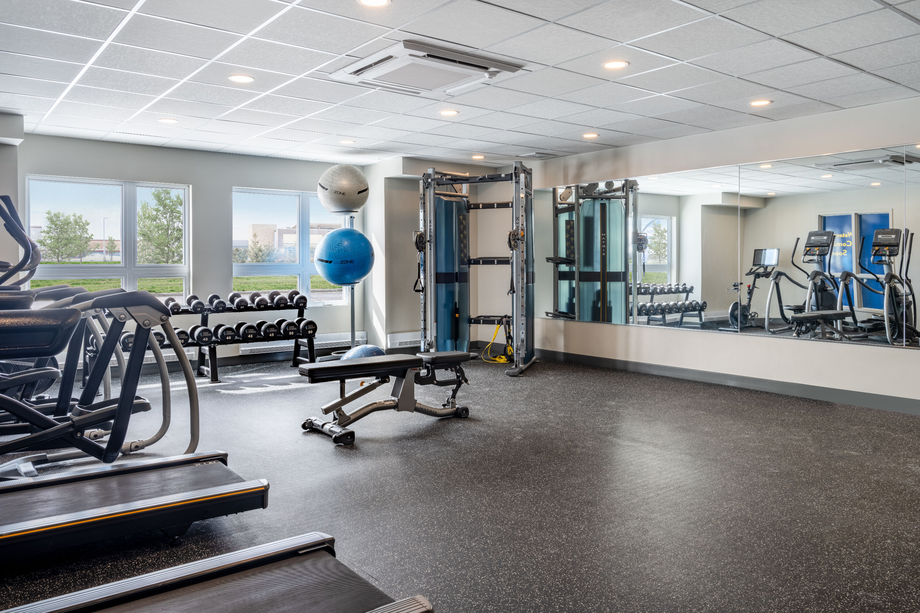 Fitness room at Microtel Inn & Suites by Wyndham Kanata Ottawa West in Kanata, Ontario
