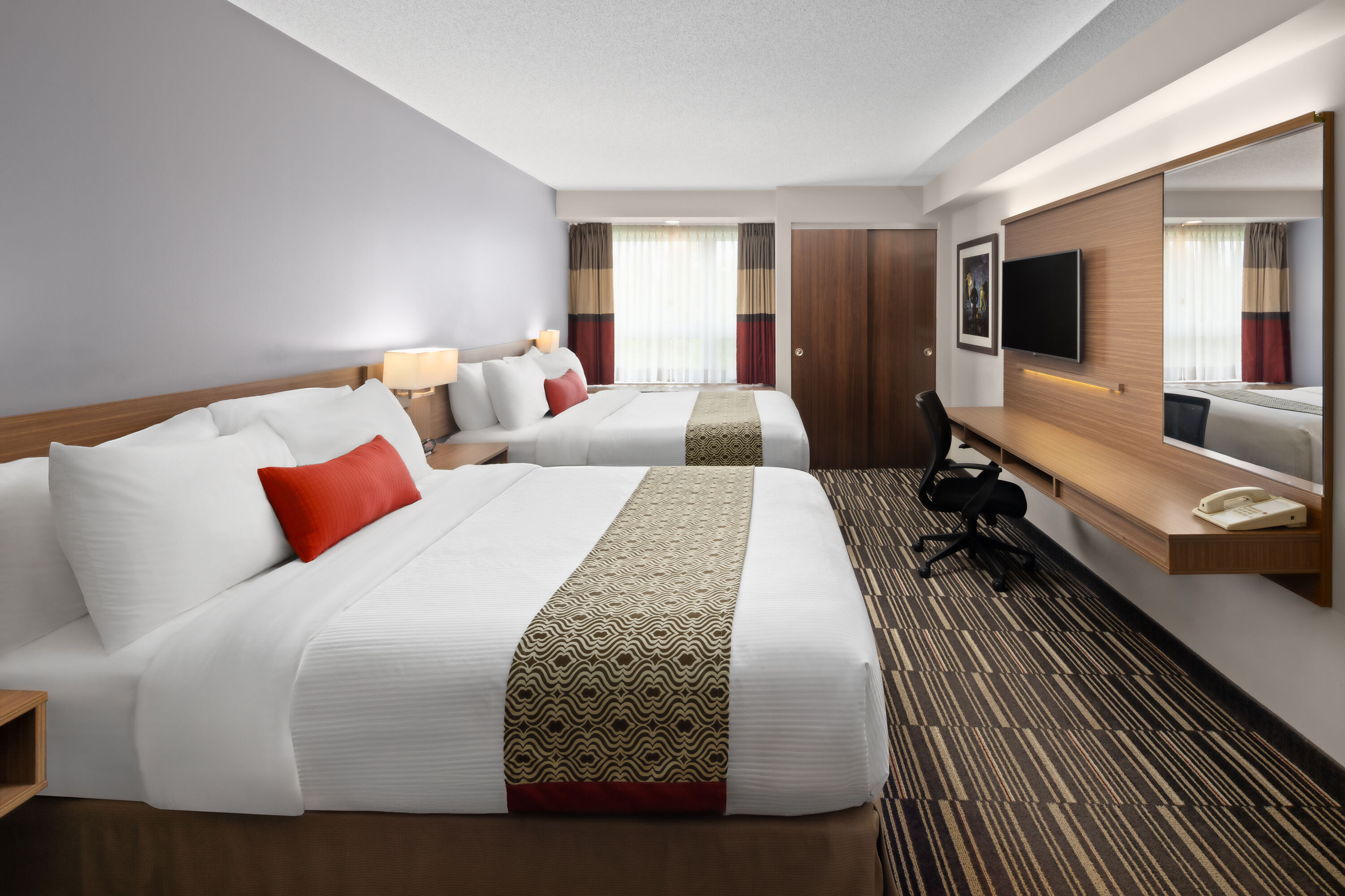 Guest room at the Microtel Inn & Suites by Wyndham Kirkland Lake in Kirkland Lake, Ontario