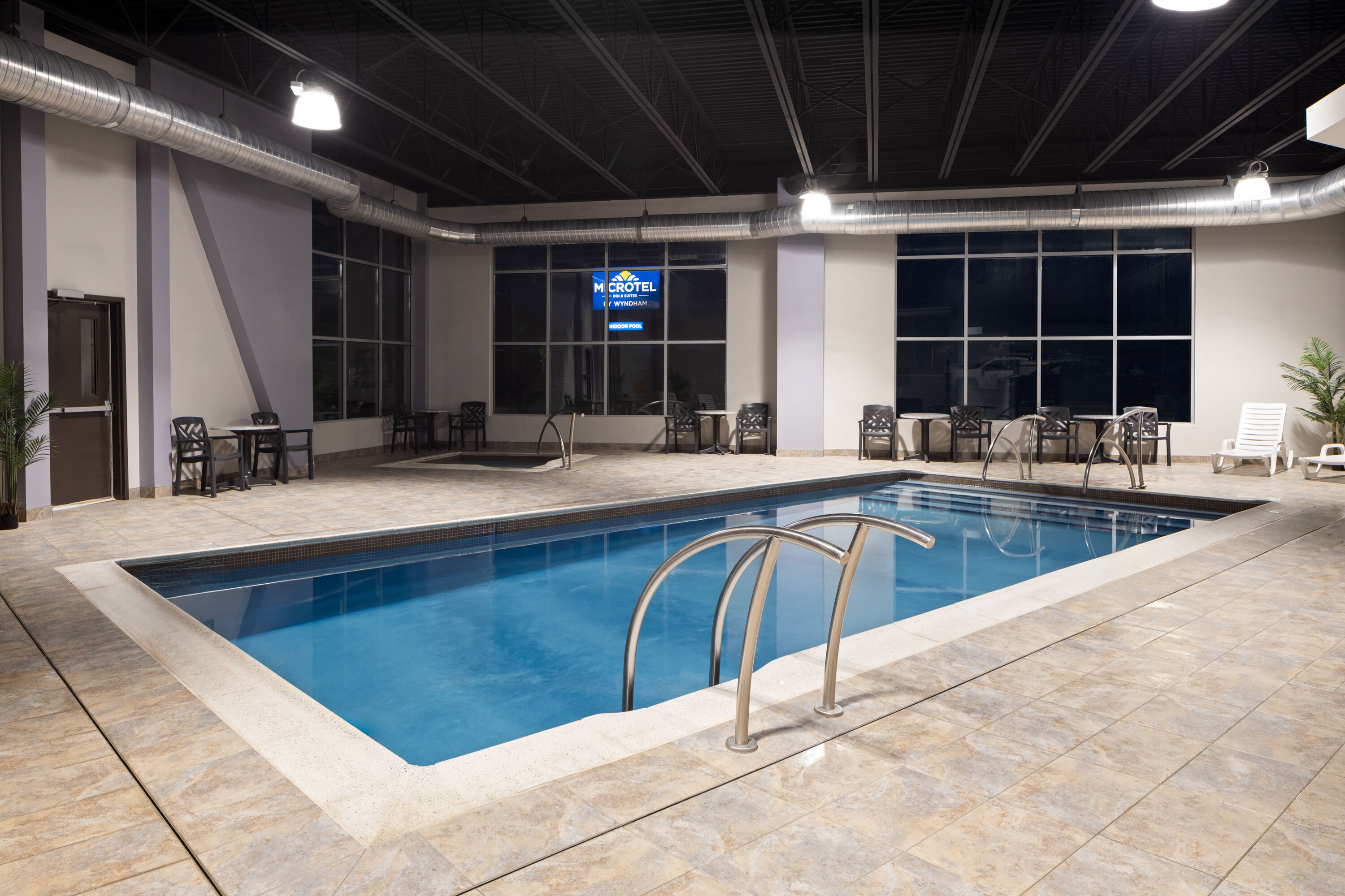 Indoor pool at the Microtel Inn & Suites by Wyndham Kirkland Lake in Kirkland Lake, Ontario
