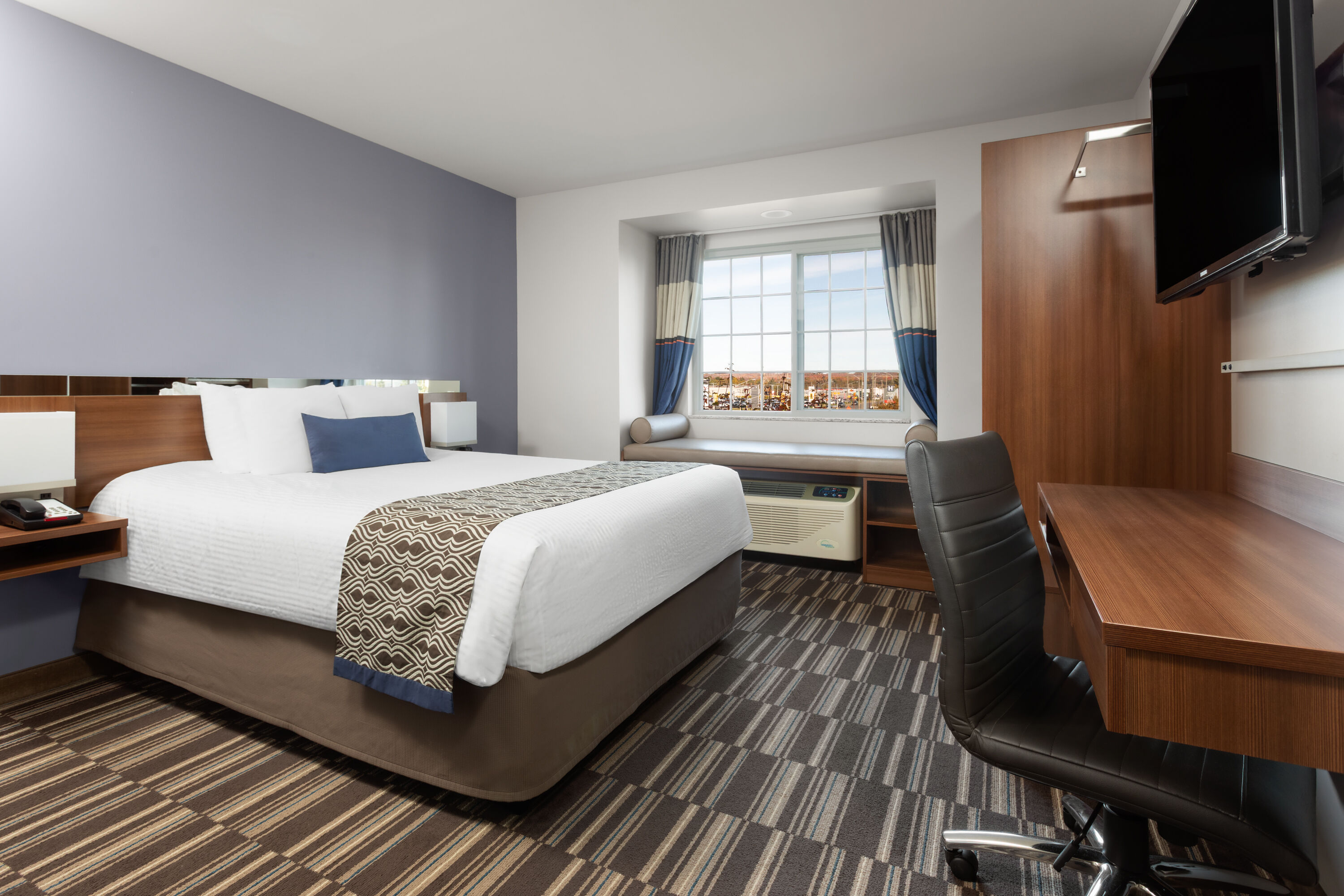 Guest room at the Microtel Inn & Suites by Wyndham Sault Ste. Marie in Sault Sainte Marie, Ontario