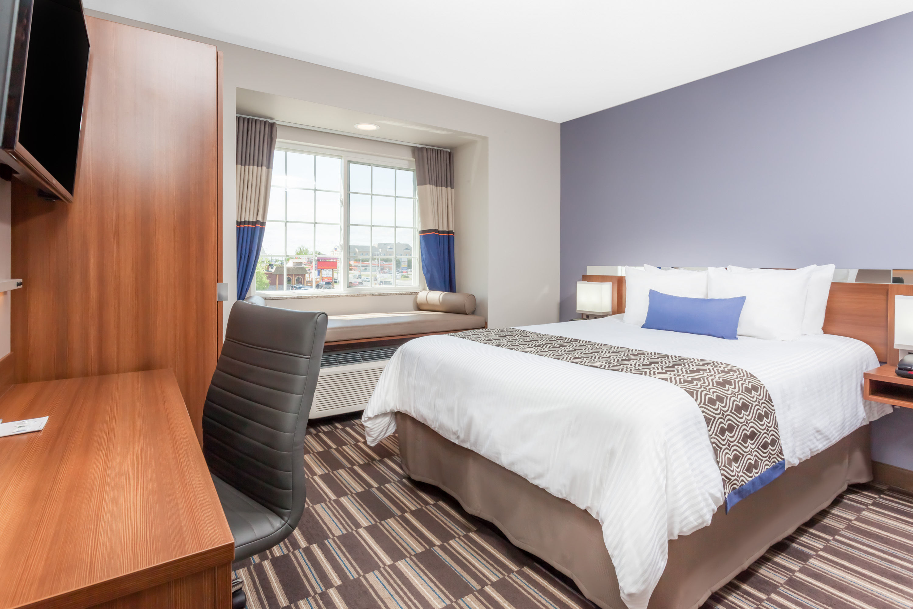 Guest room at the Microtel Inn & Suites by Wyndham Sault Ste. Marie in Sault Sainte Marie, Ontario