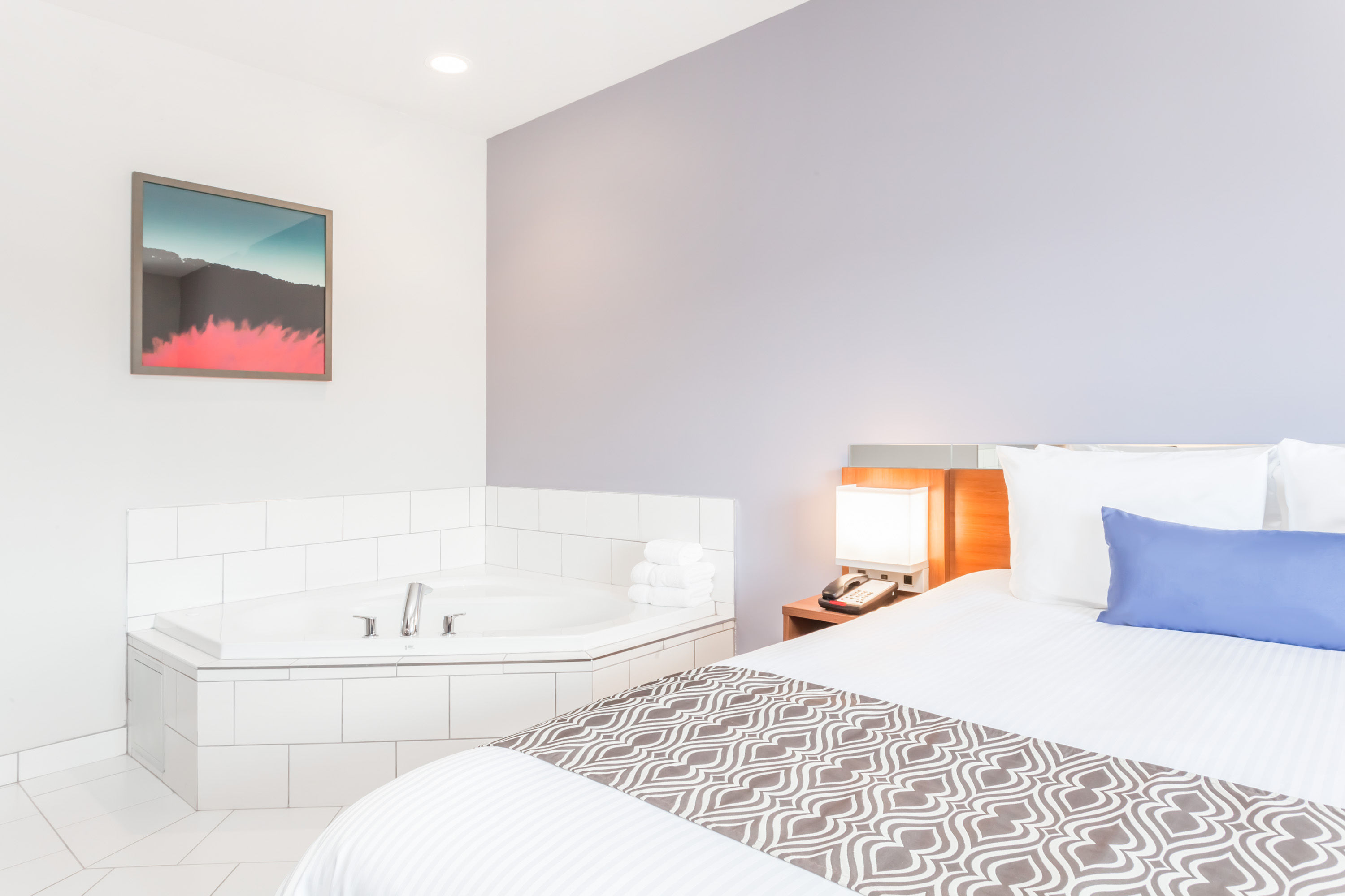 Guest room at the Microtel Inn & Suites by Wyndham Sault Ste. Marie in Sault Sainte Marie, Ontario