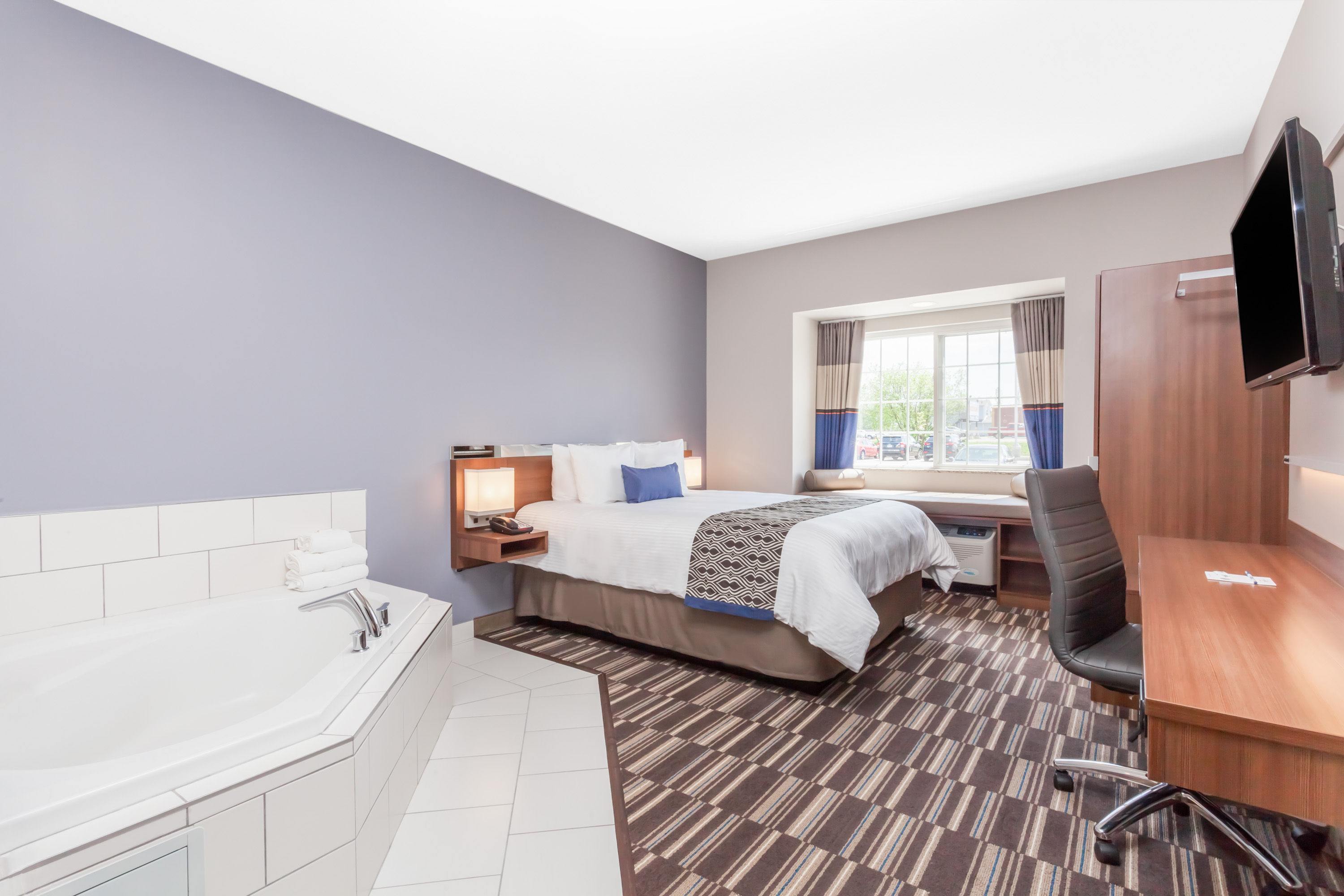 Guest room at the Microtel Inn & Suites by Wyndham Sault Ste. Marie in Sault Sainte Marie, Ontario