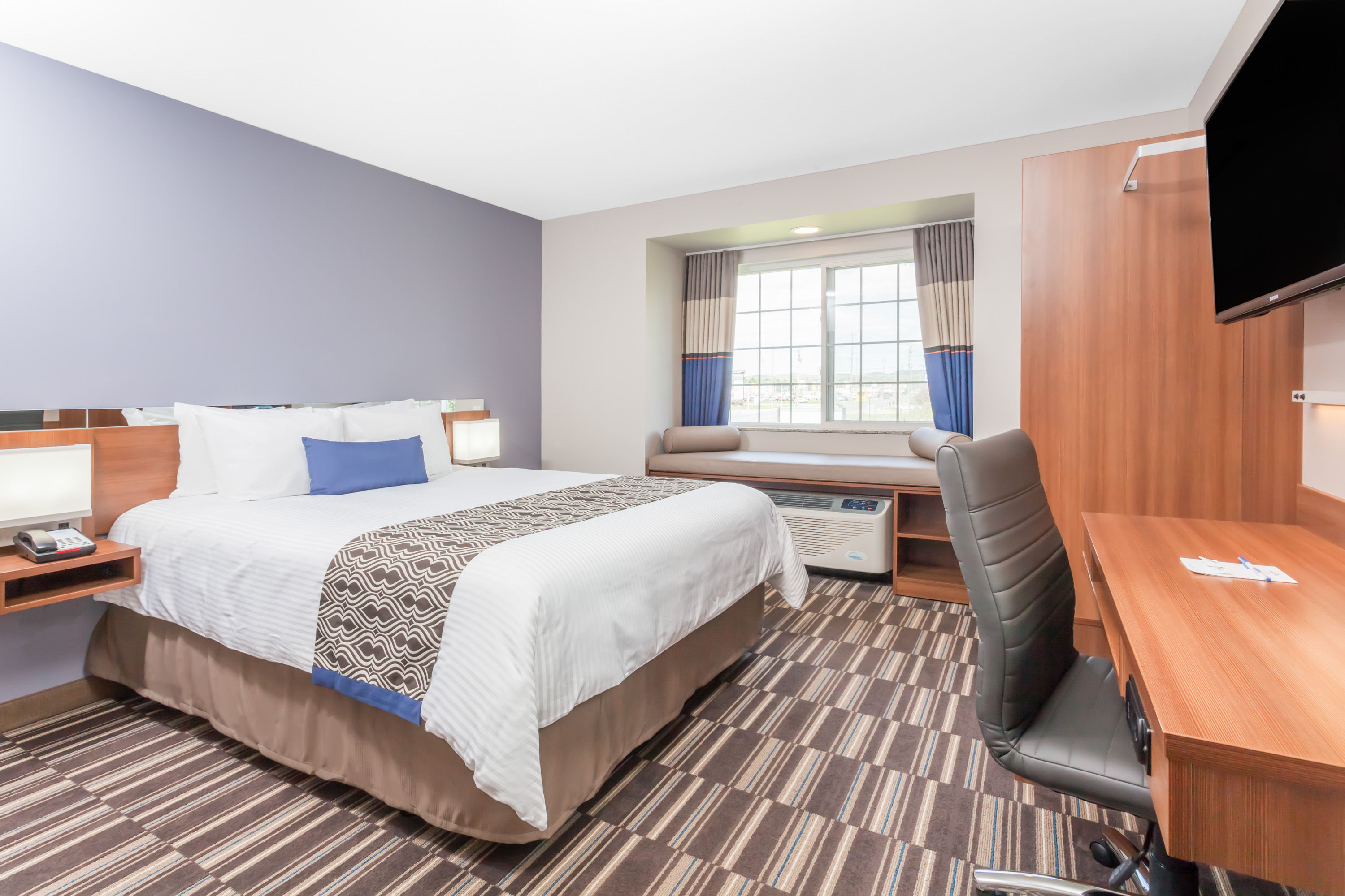 Guest room at the Microtel Inn & Suites by Wyndham Sault Ste. Marie in Sault Sainte Marie, Ontario