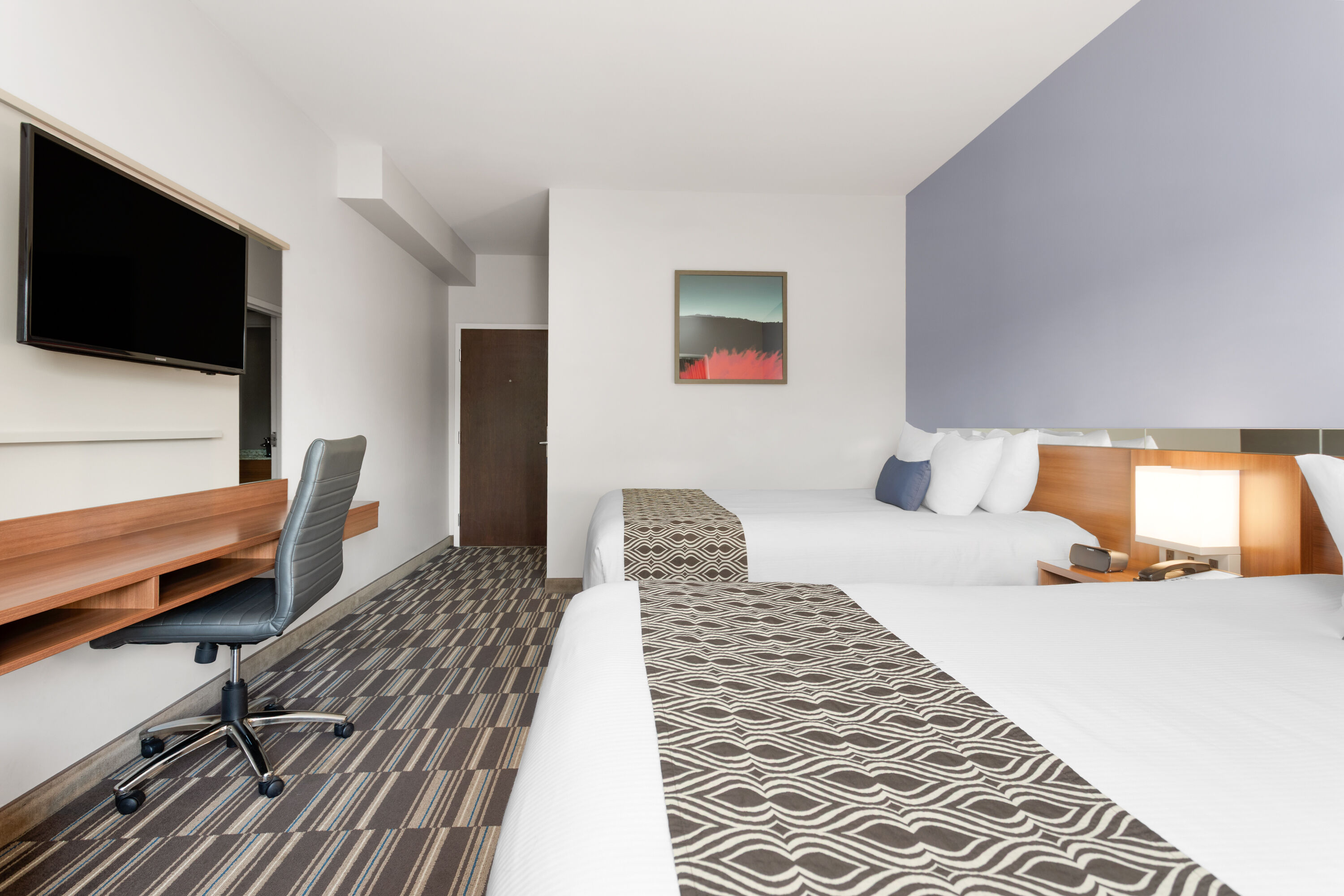 Guest room at the Microtel Inn & Suites by Wyndham Sault Ste. Marie in Sault Sainte Marie, Ontario