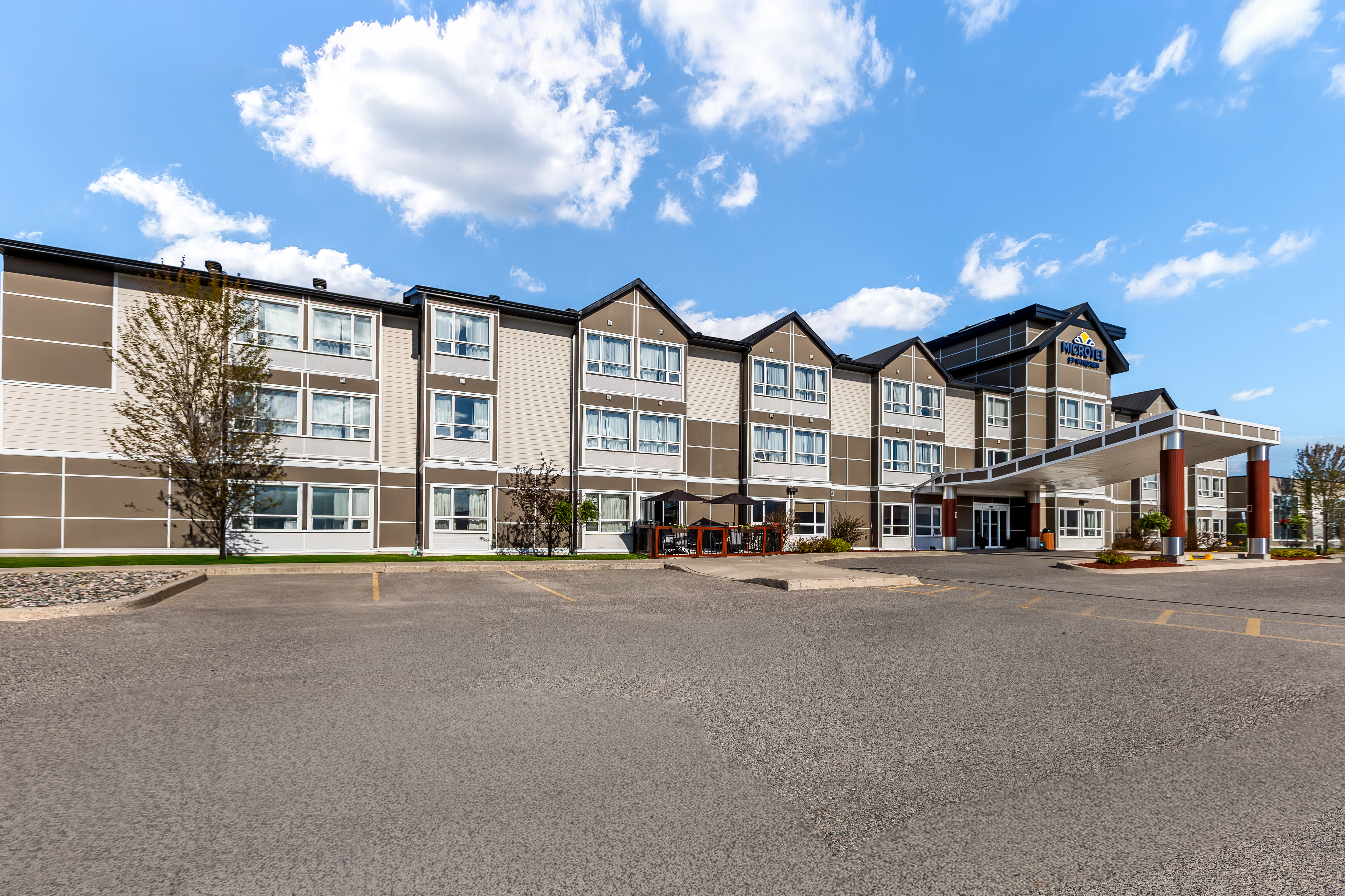 Exterior of Microtel Inn & Suites by Wyndham Timmins hotel in Timmins, Ontario