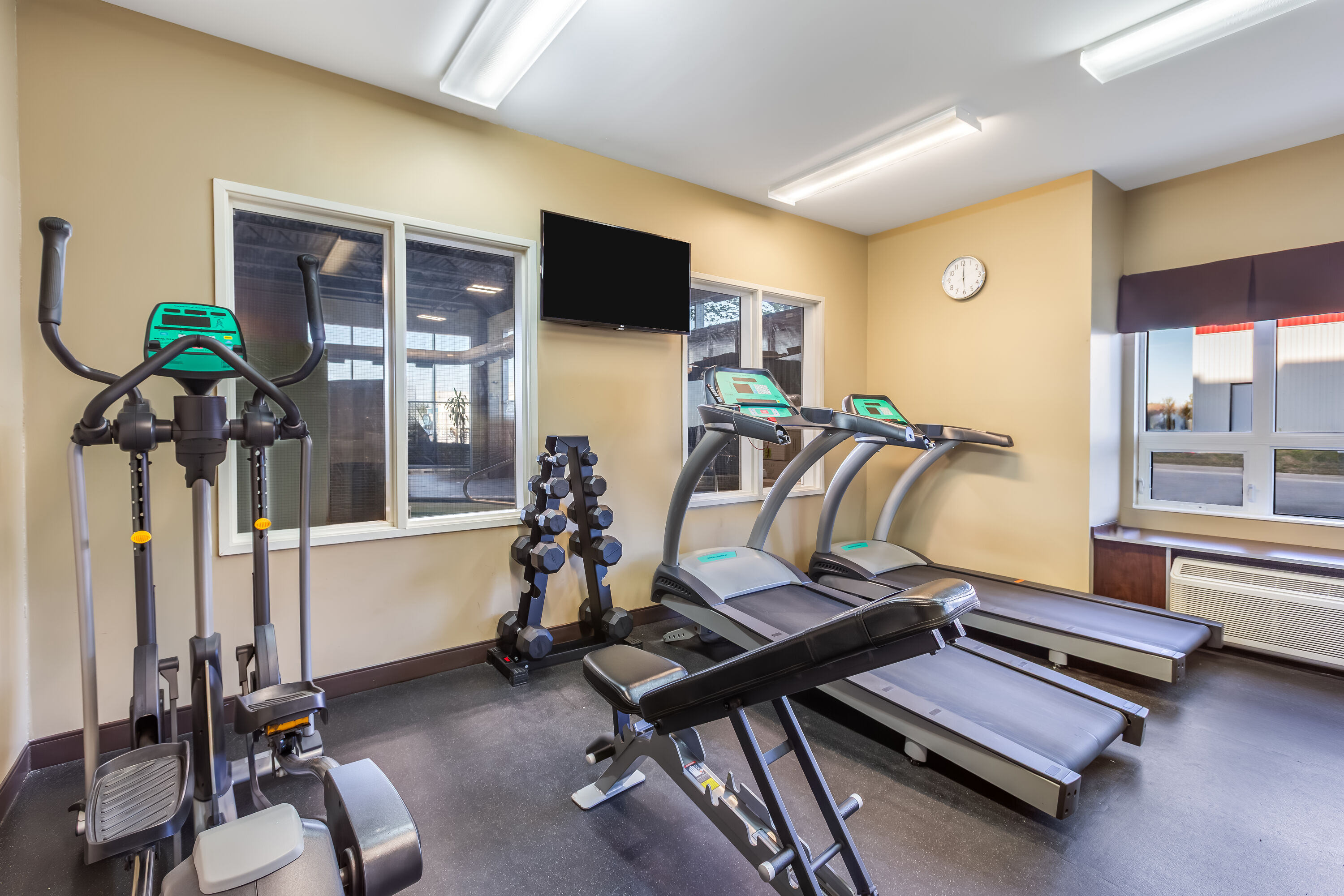 Fitness room at Microtel Inn & Suites by Wyndham Timmins in Timmins, Ontario