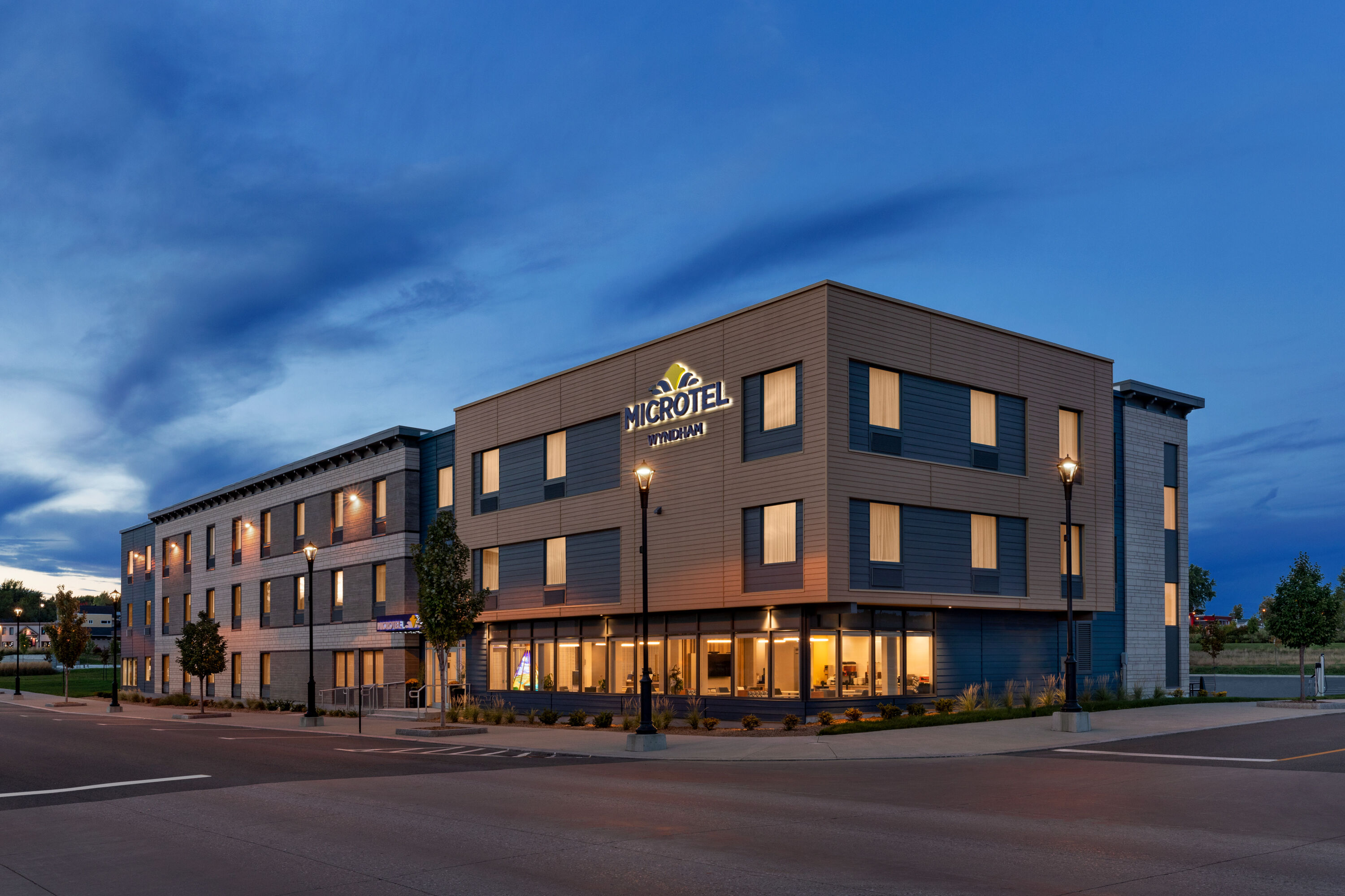 Exterior of Microtel Inn & Suites by Wyndham Lac-Megantic hotel in Lac-Megantic, Quebec