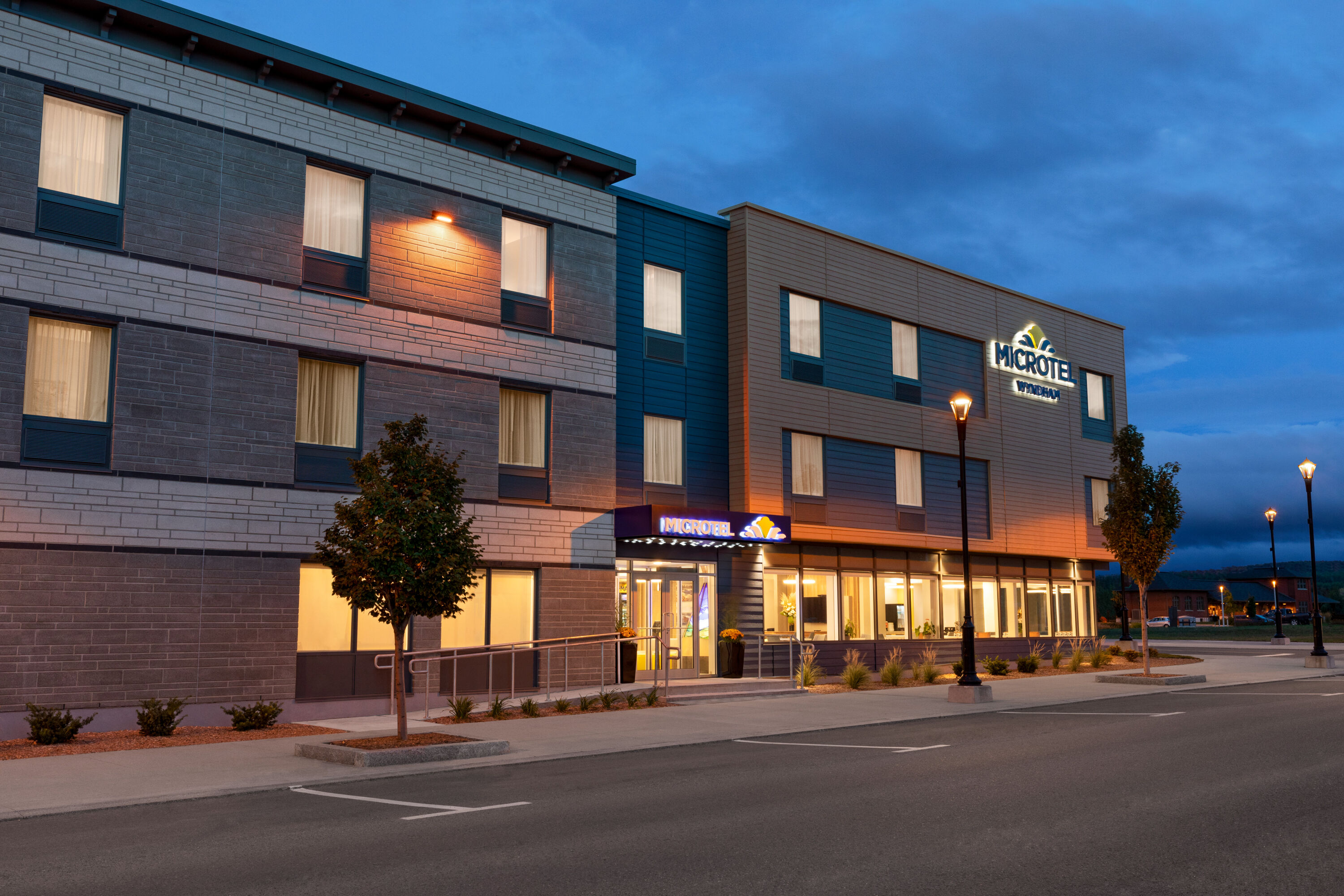 Exterior of Microtel Inn & Suites by Wyndham Lac-Megantic hotel in Lac-Megantic, Quebec