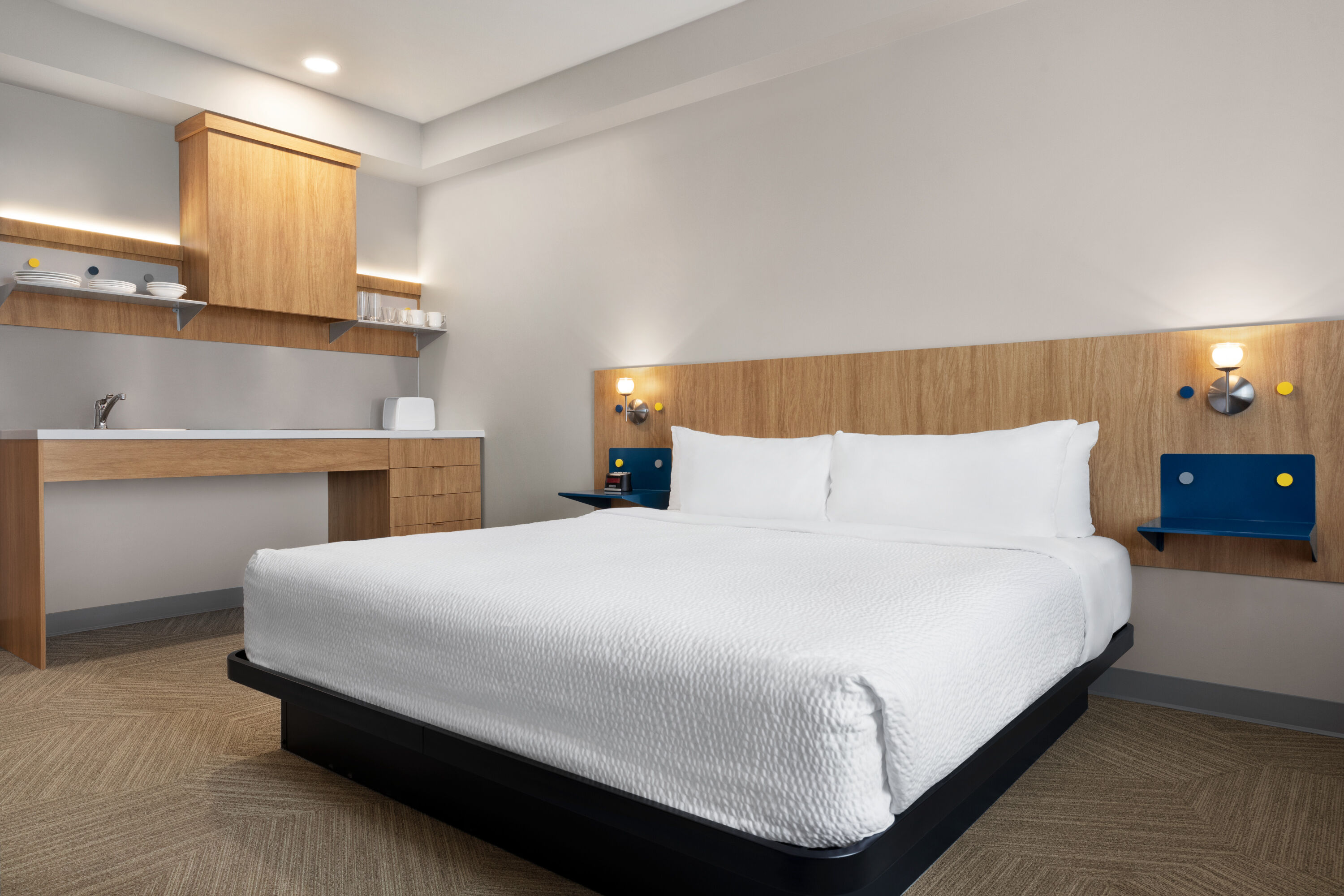 Guest room at the Microtel Inn & Suites by Wyndham Lac-Megantic in Lac-Megantic, Quebec