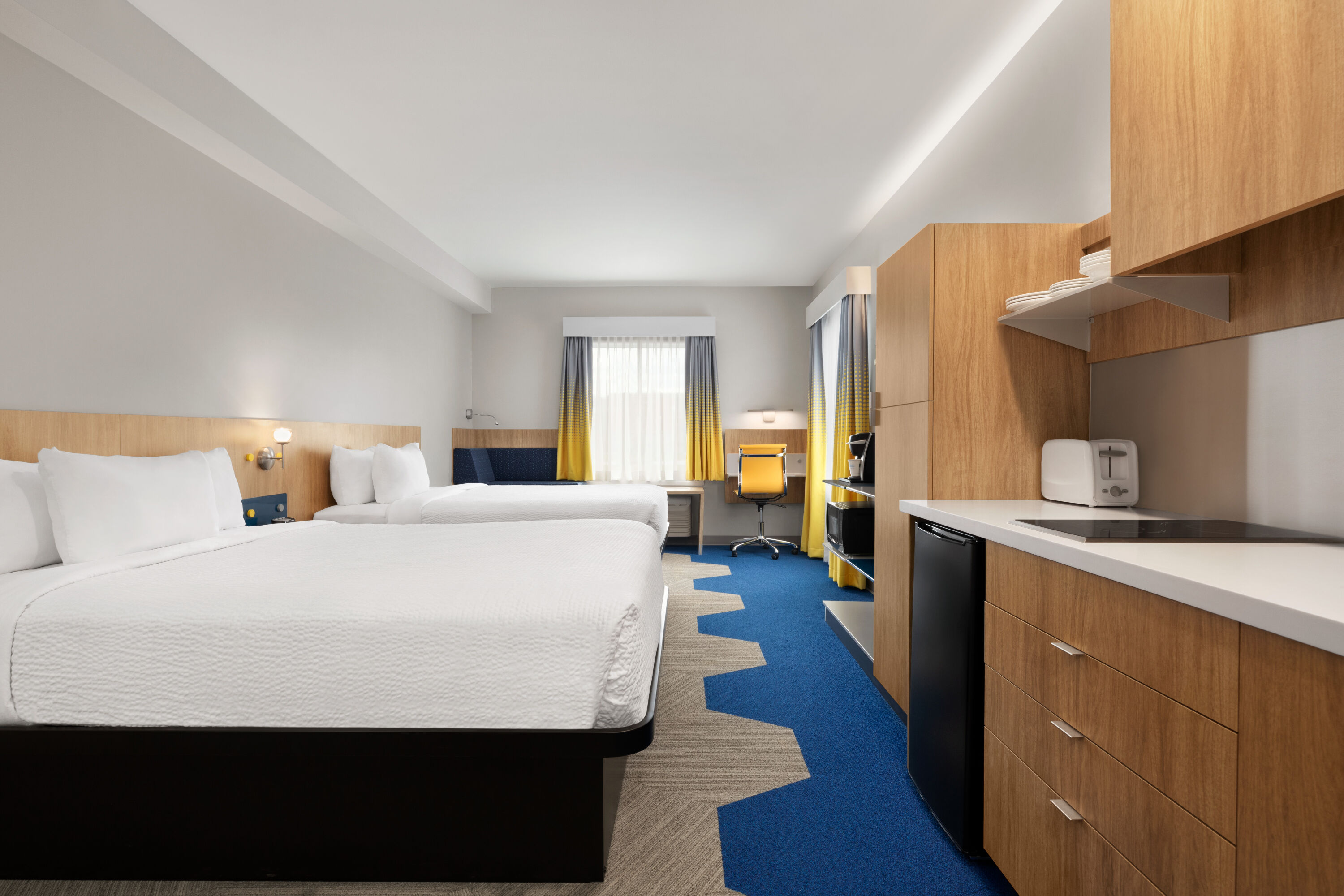 Guest room at the Microtel Inn & Suites by Wyndham Lac-Megantic in Lac-Megantic, Quebec