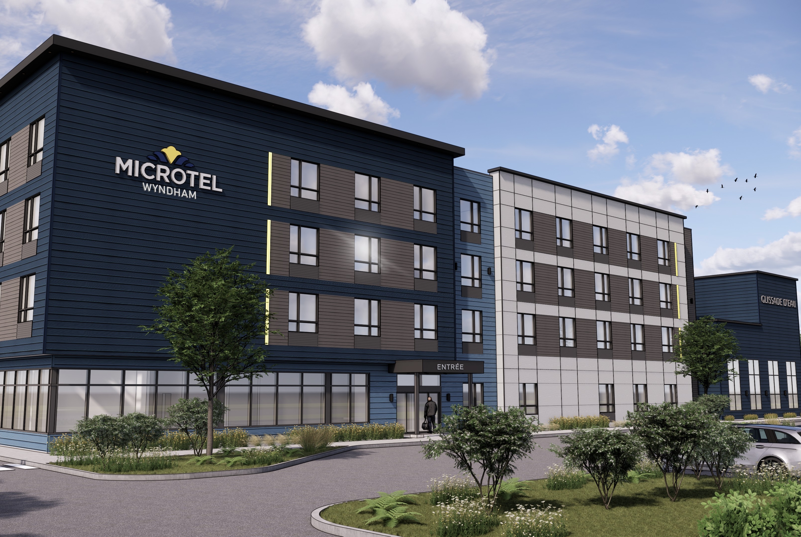 Exterior of Microtel Inn & Suites by Wyndham Matagami hotel in Matagami, Quebec