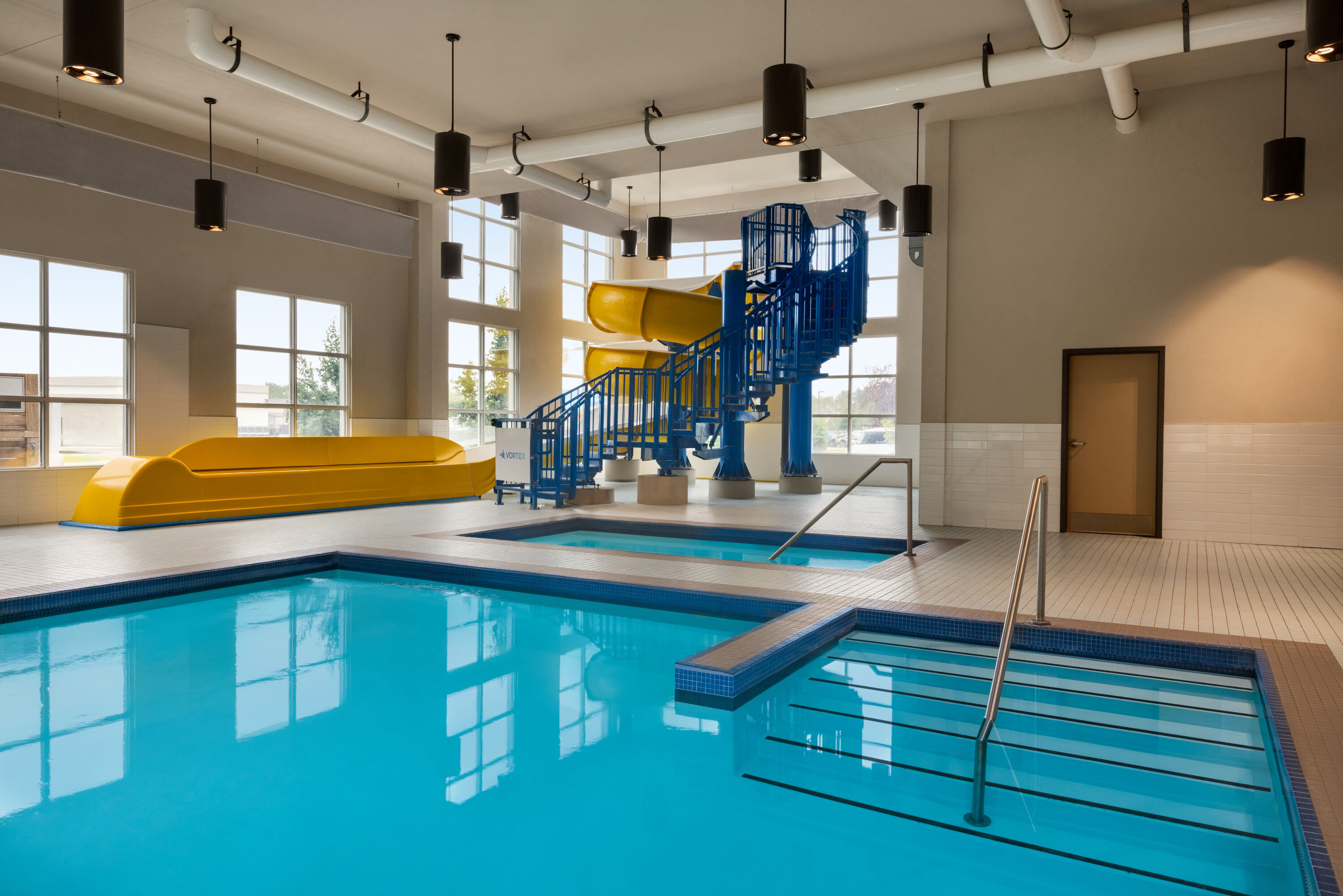 Indoor pool at the Microtel Inn & Suites by Wyndham Val-d Or in Val-d Or, Quebec