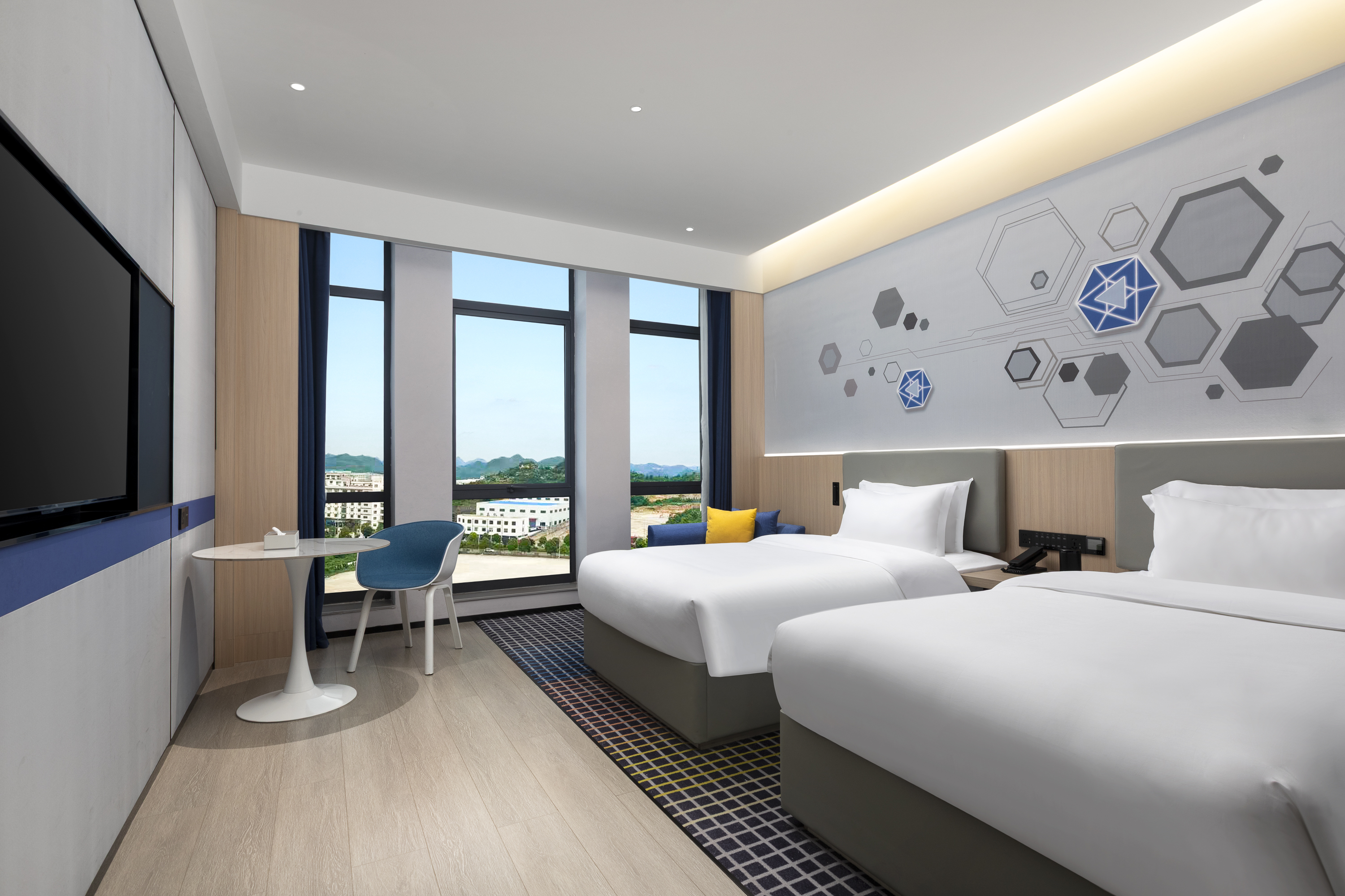 Guest room at the Microtel by Wyndham Anshun Xixiu in Anshun, Other than US/Canada