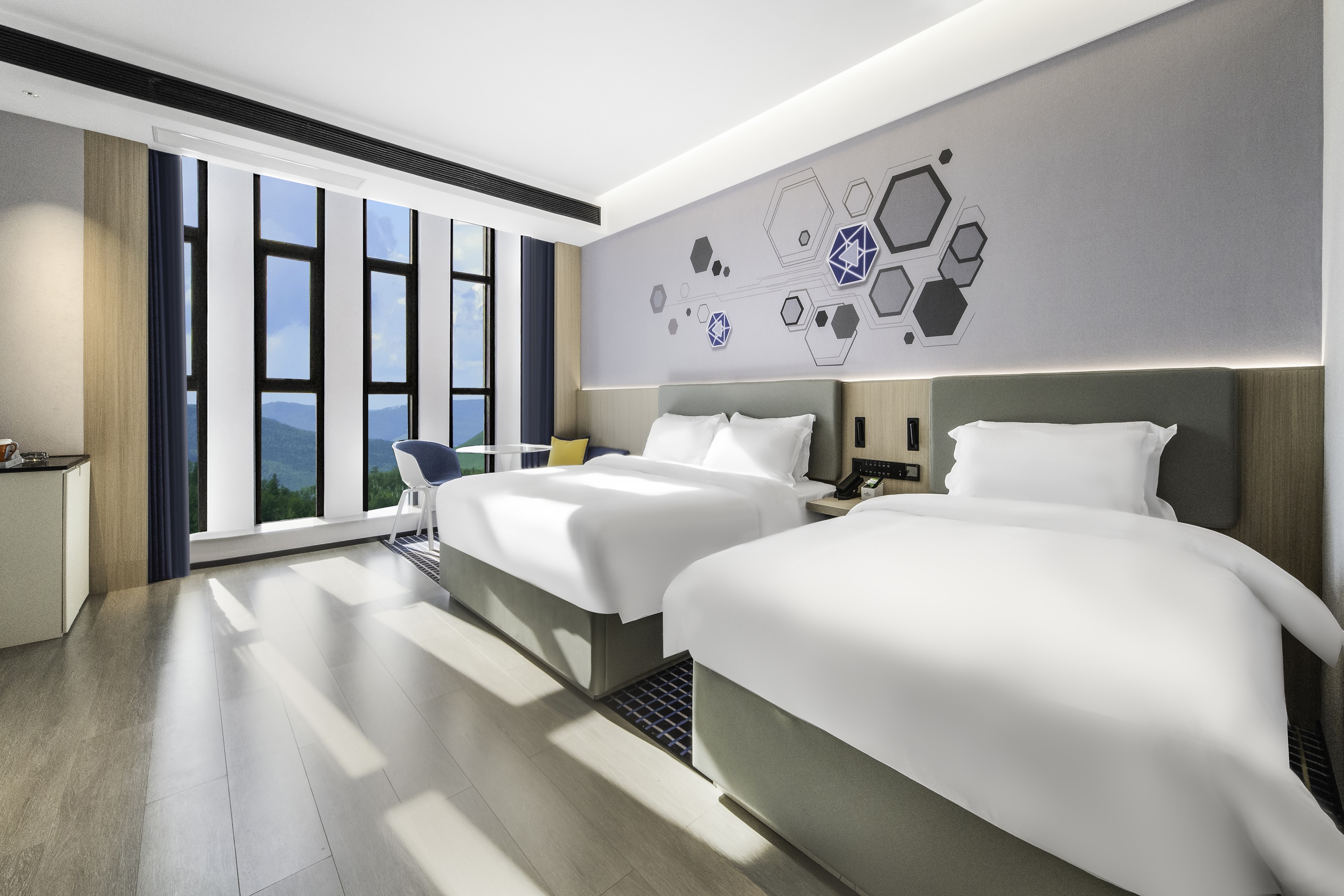 Guest room at the Microtel by Wyndham Anshun Xixiu in Anshun, Other than US/Canada