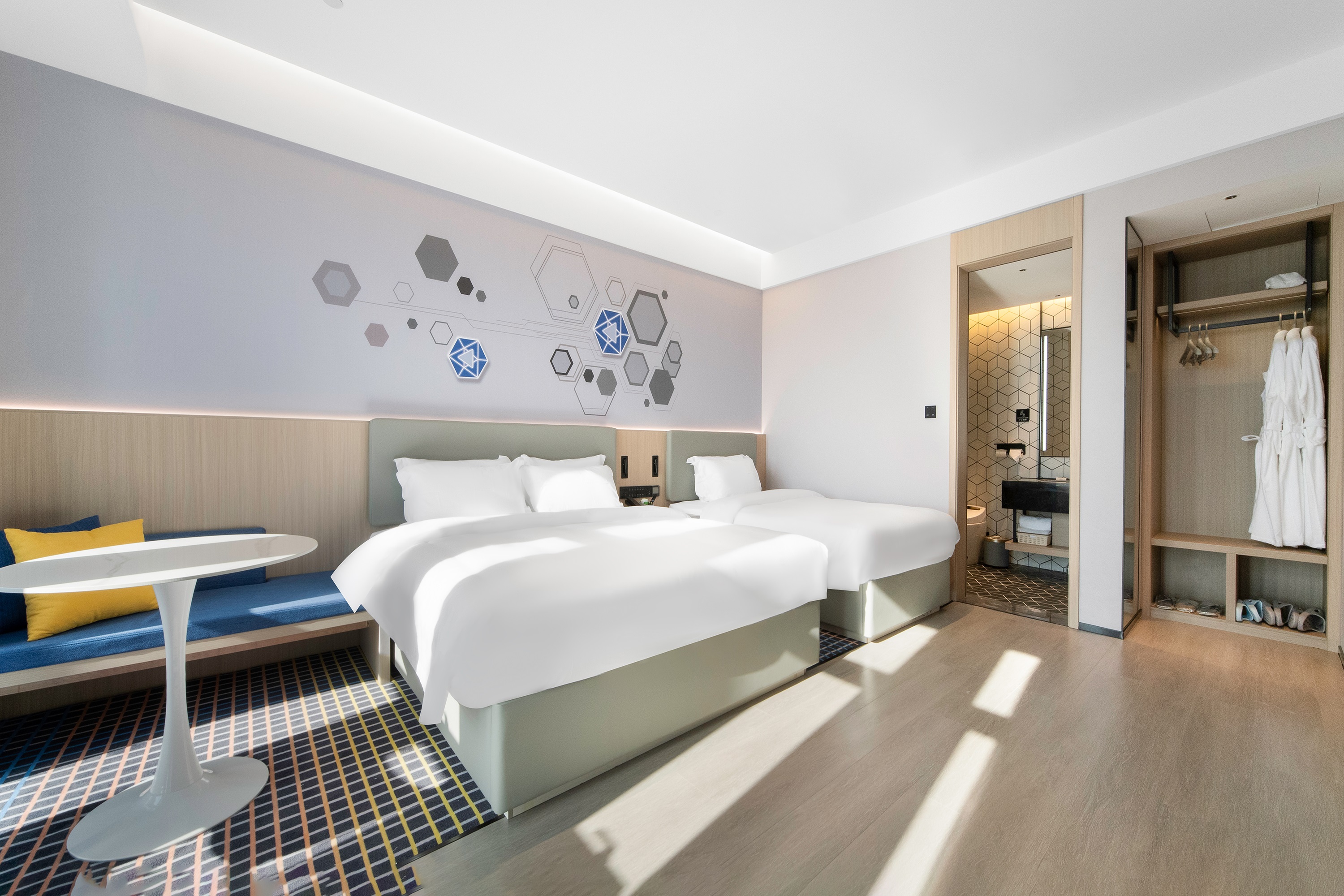 Guest room at the Microtel by Wyndham Anshun Xixiu in Anshun, Other than US/Canada