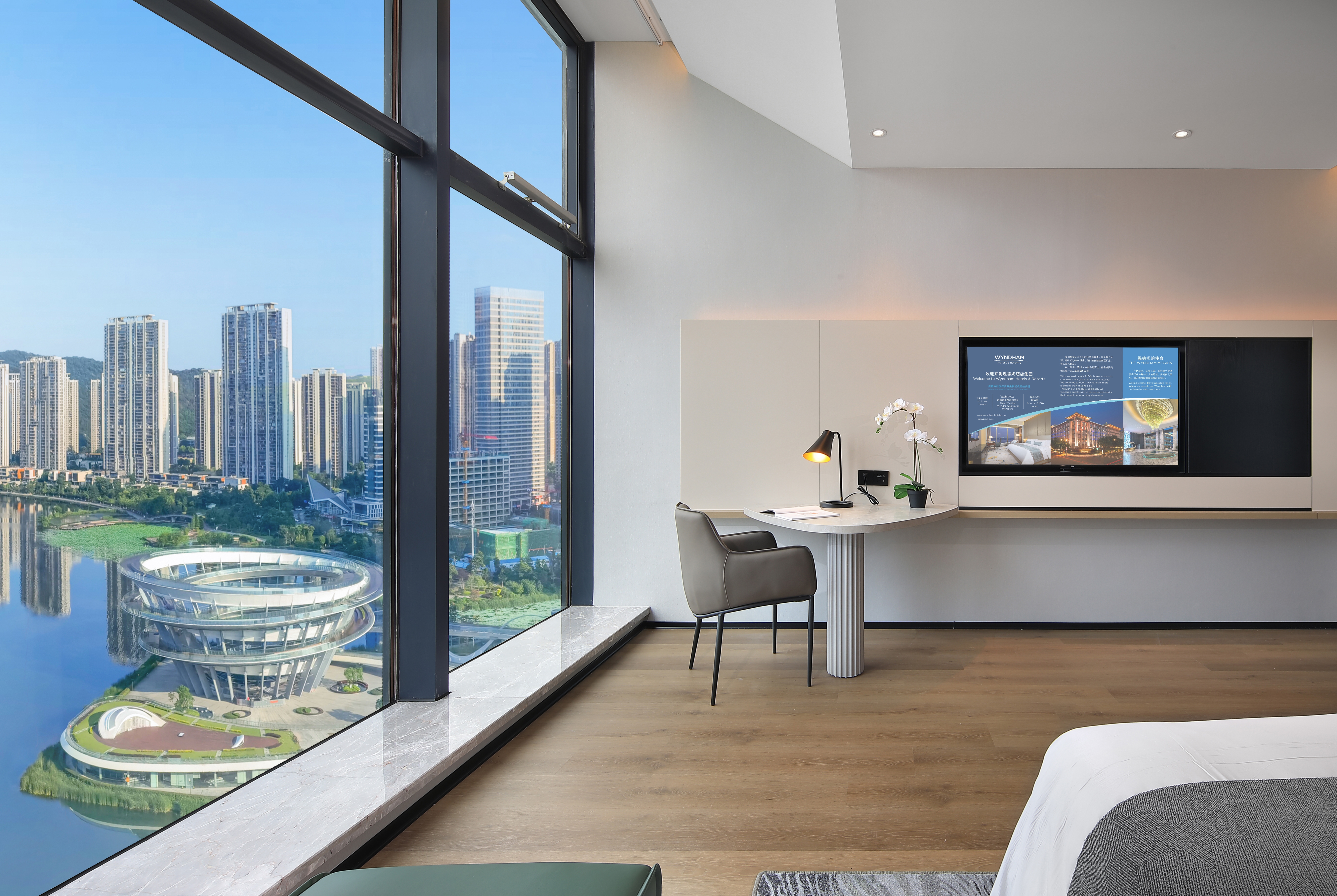 Guest room at the Microtel by Wyndham Changsha Meixi Lake in Changsha, Other than US/Canada