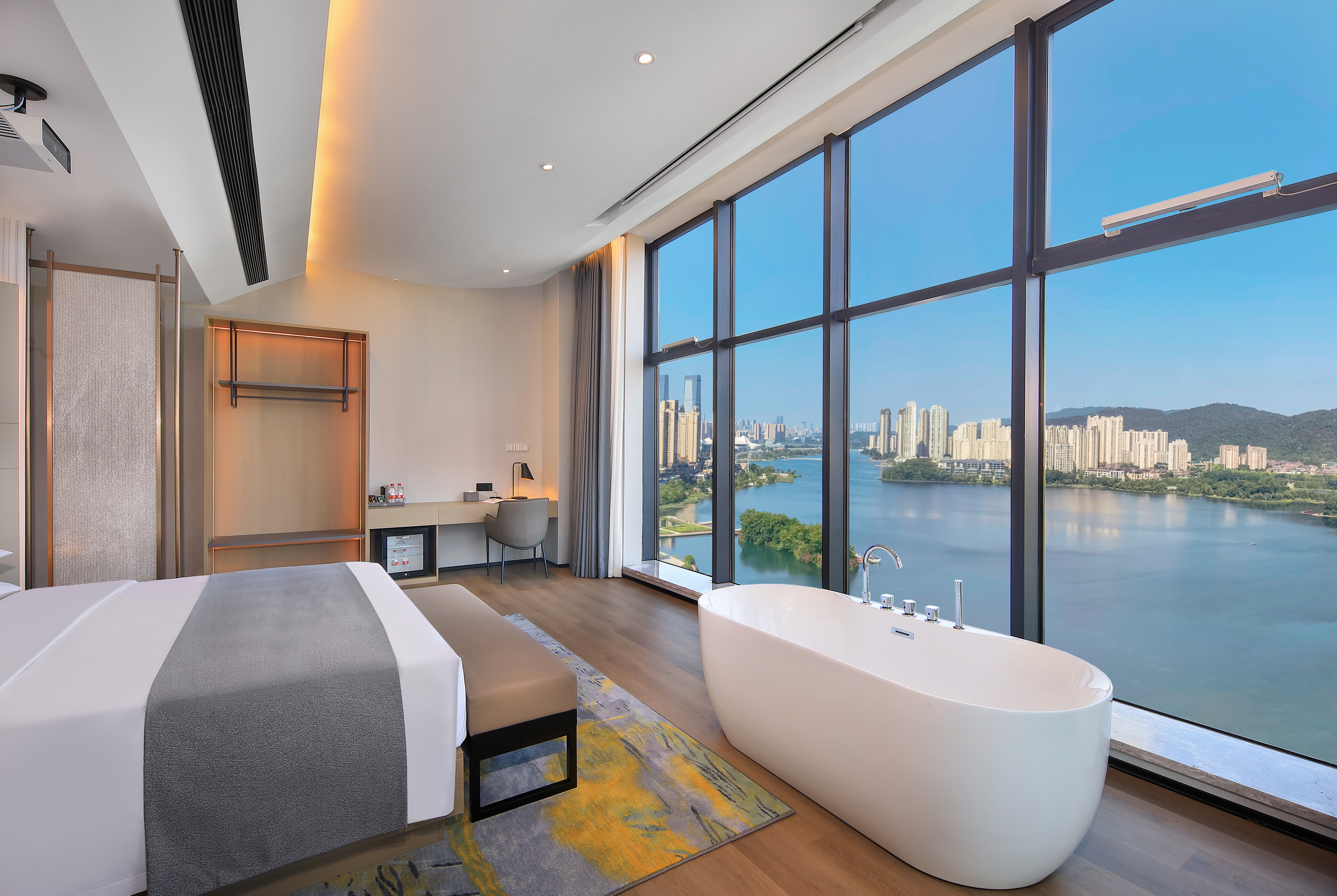 Guest room at the Microtel by Wyndham Changsha Meixi Lake in Changsha, Other than US/Canada