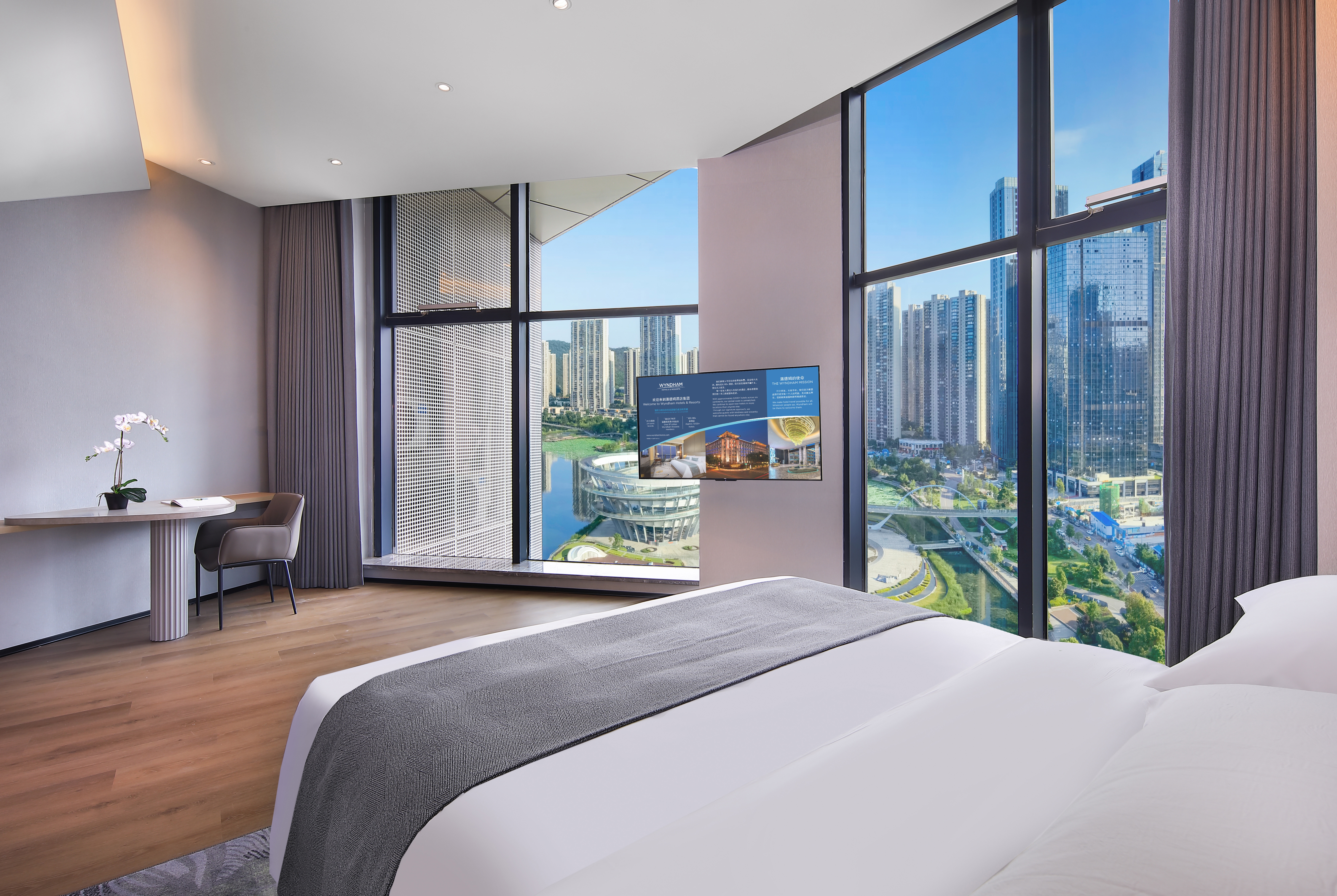 Guest room at the Microtel by Wyndham Changsha Meixi Lake in Changsha, Other than US/Canada