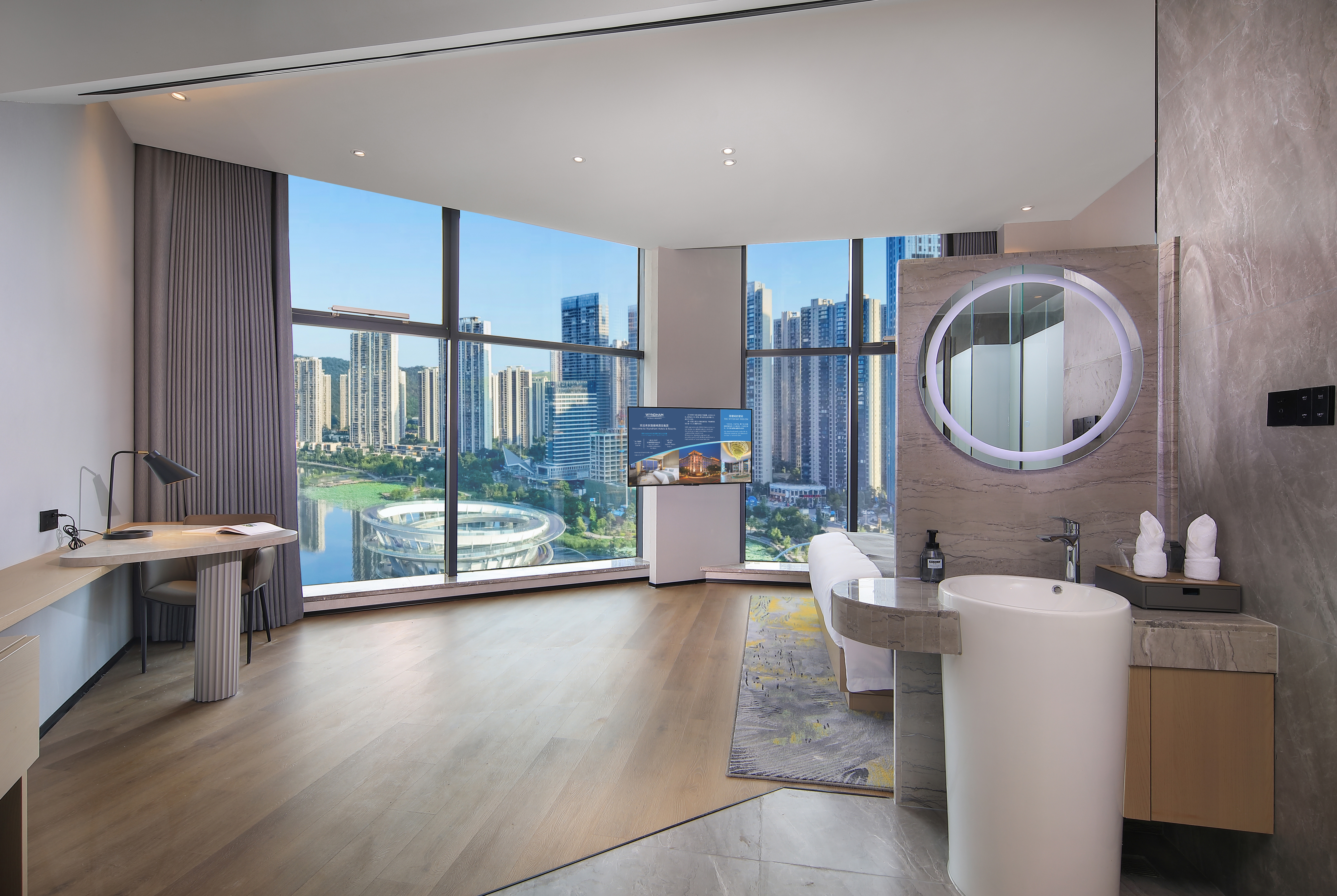 Guest room at the Microtel by Wyndham Changsha Meixi Lake in Changsha, Other than US/Canada