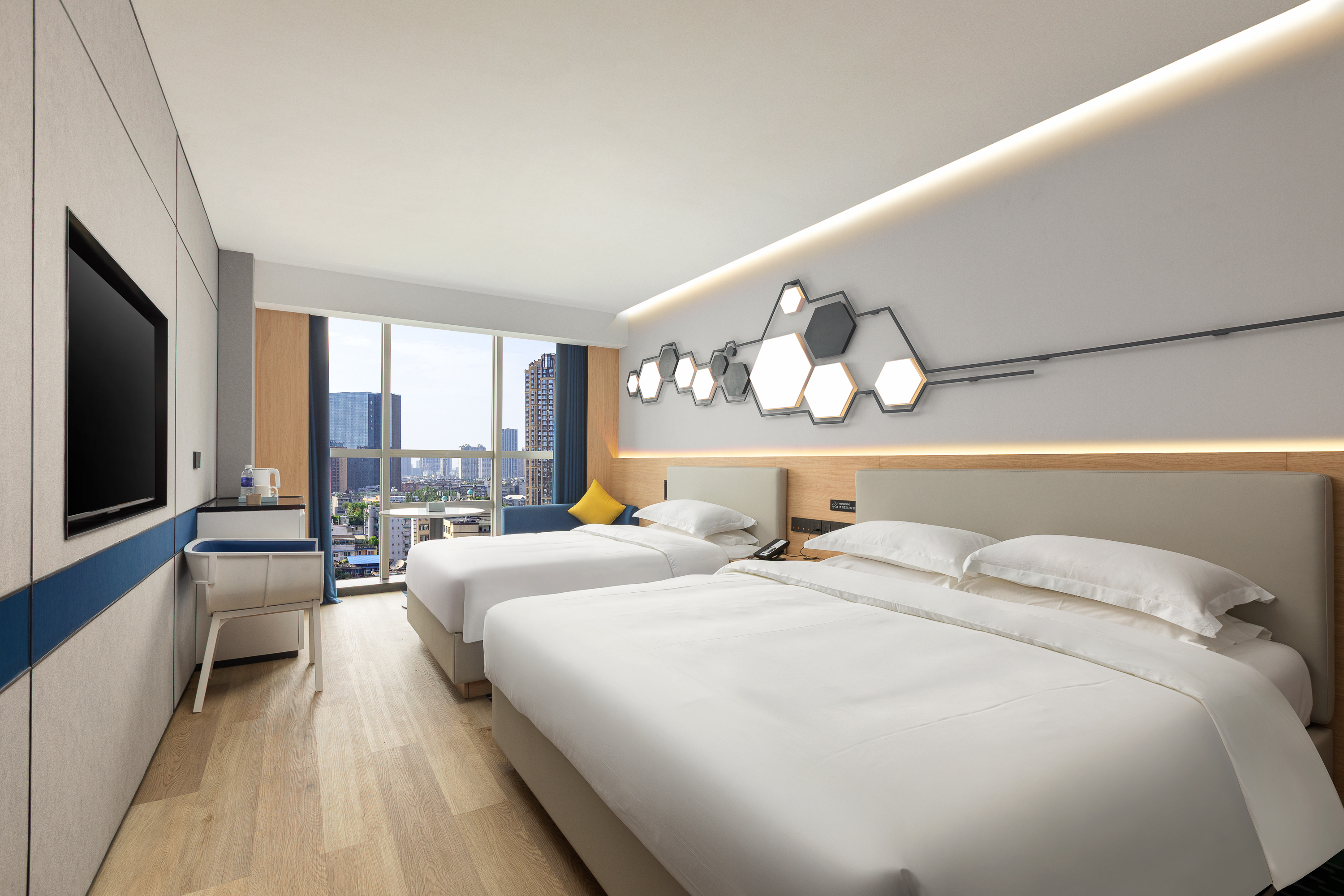 Guest room at the Microtel by Wyndham Chengdu Jinniu in Chengdu, Other than US/Canada