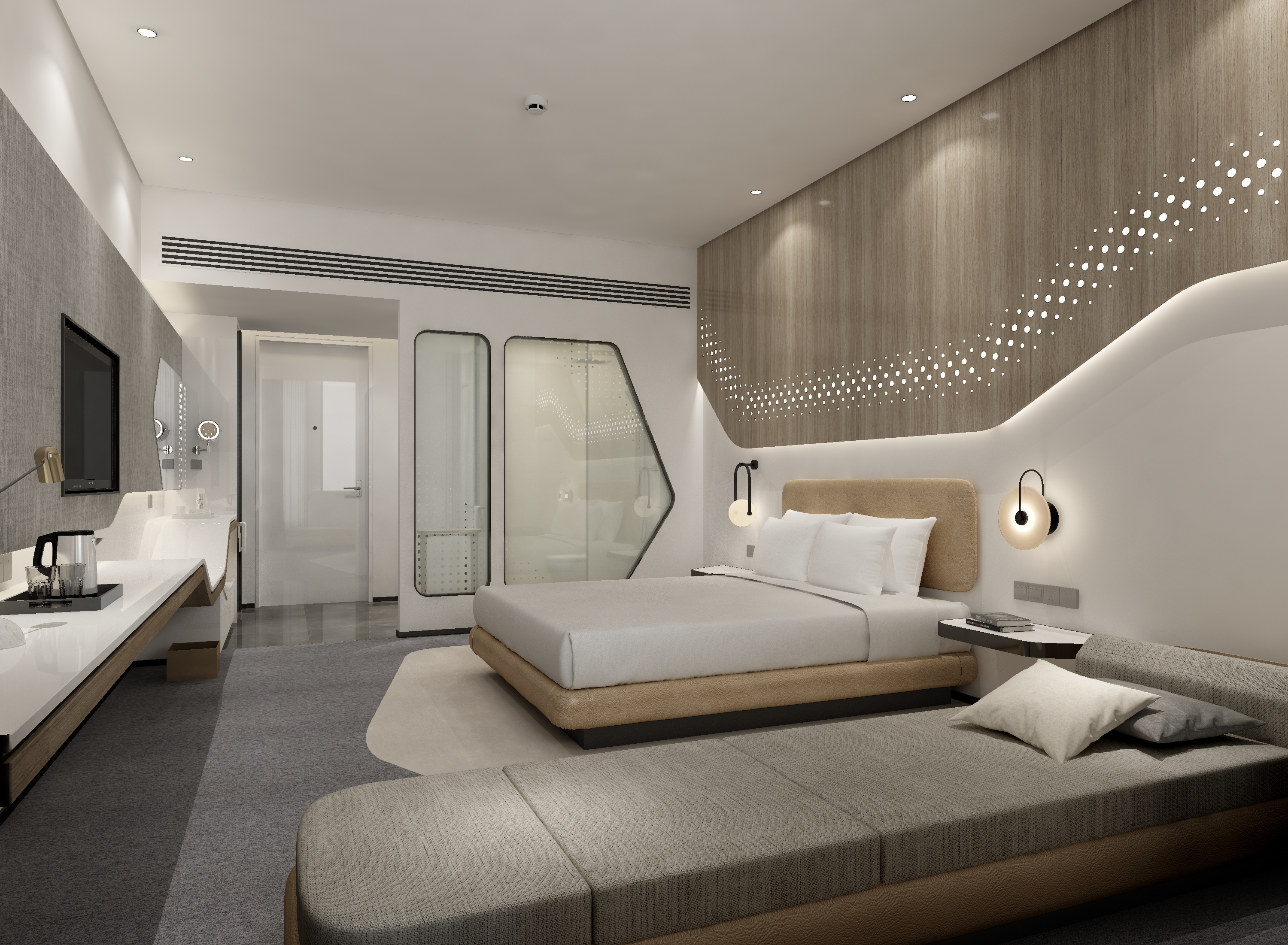 Guest room at the Microtel By Wyndham Hefei in Hefei, Other than US/Canada