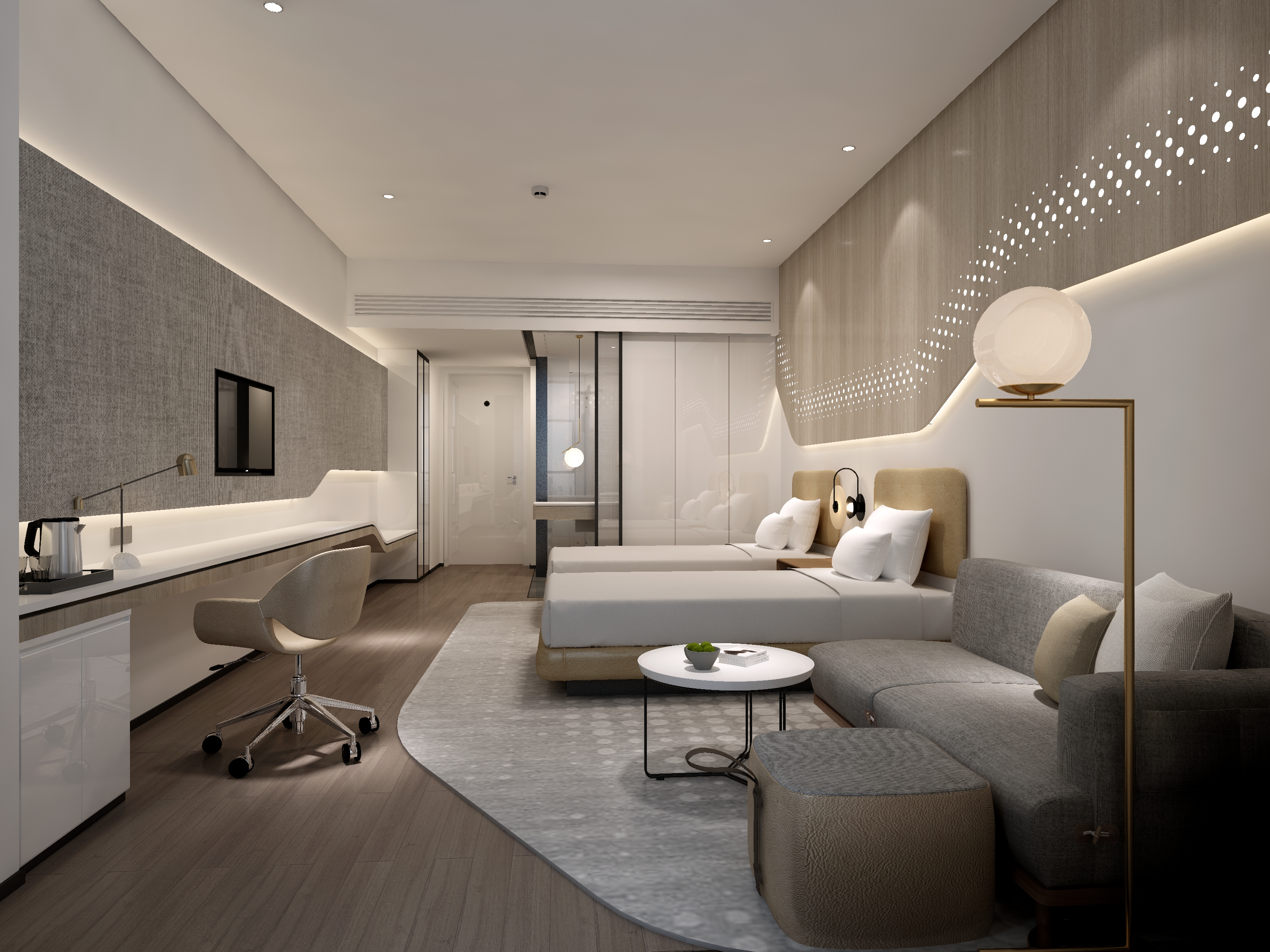 Guest room at the Microtel By Wyndham Hefei in Hefei, Other than US/Canada