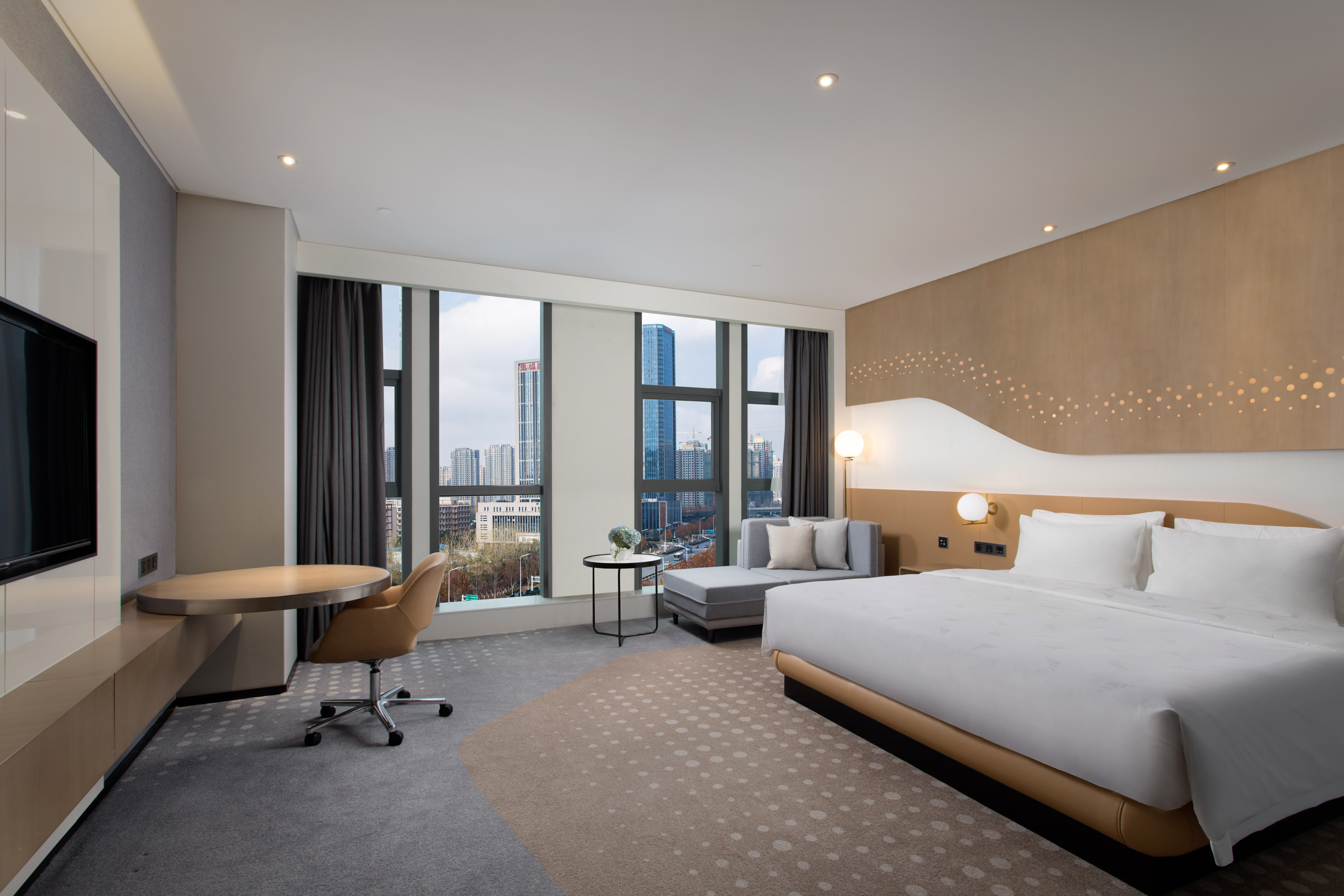 Guest room at the Microtel By Wyndham Hefei in Hefei, Other than US/Canada