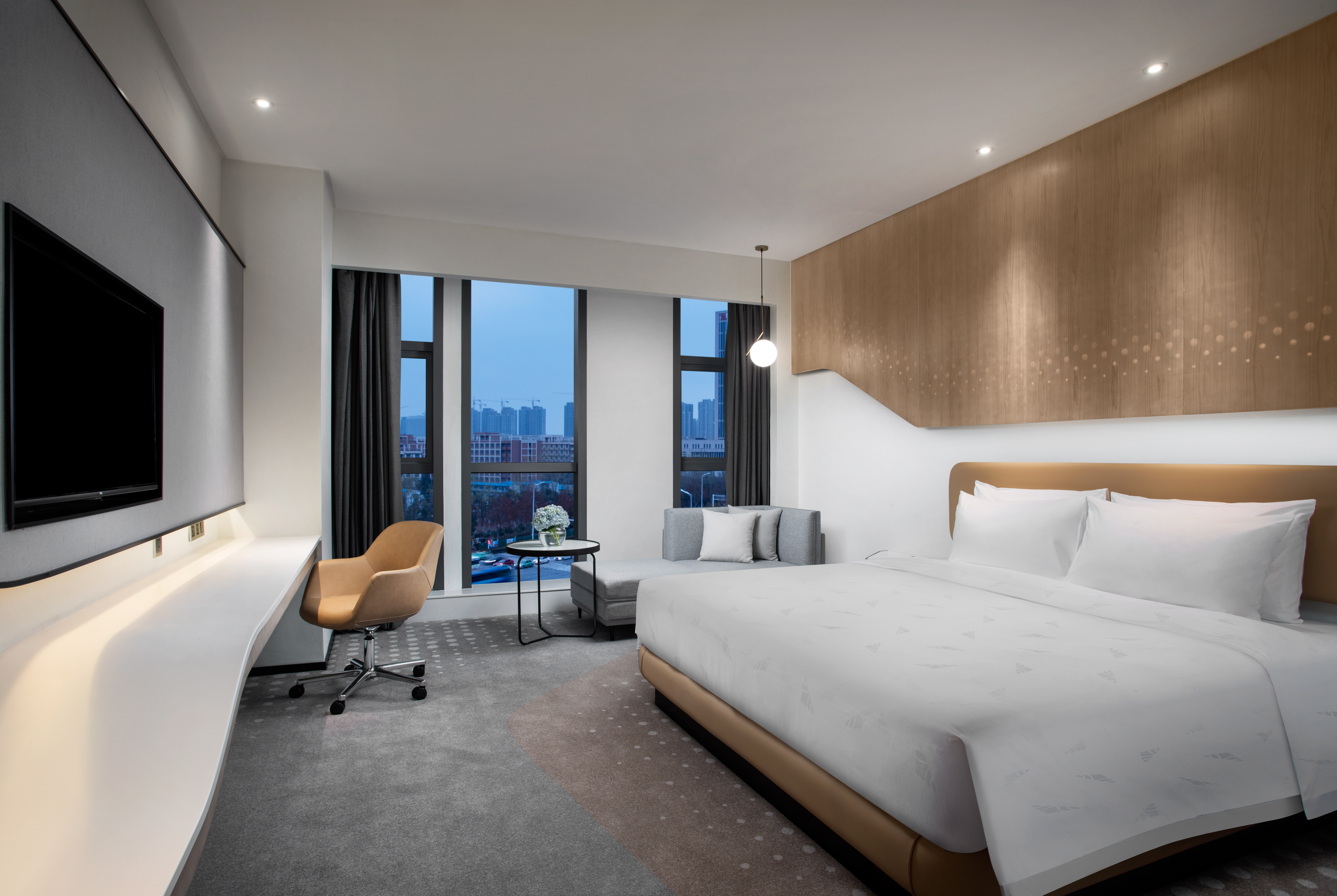 Guest room at the Microtel By Wyndham Hefei in Hefei, Other than US/Canada