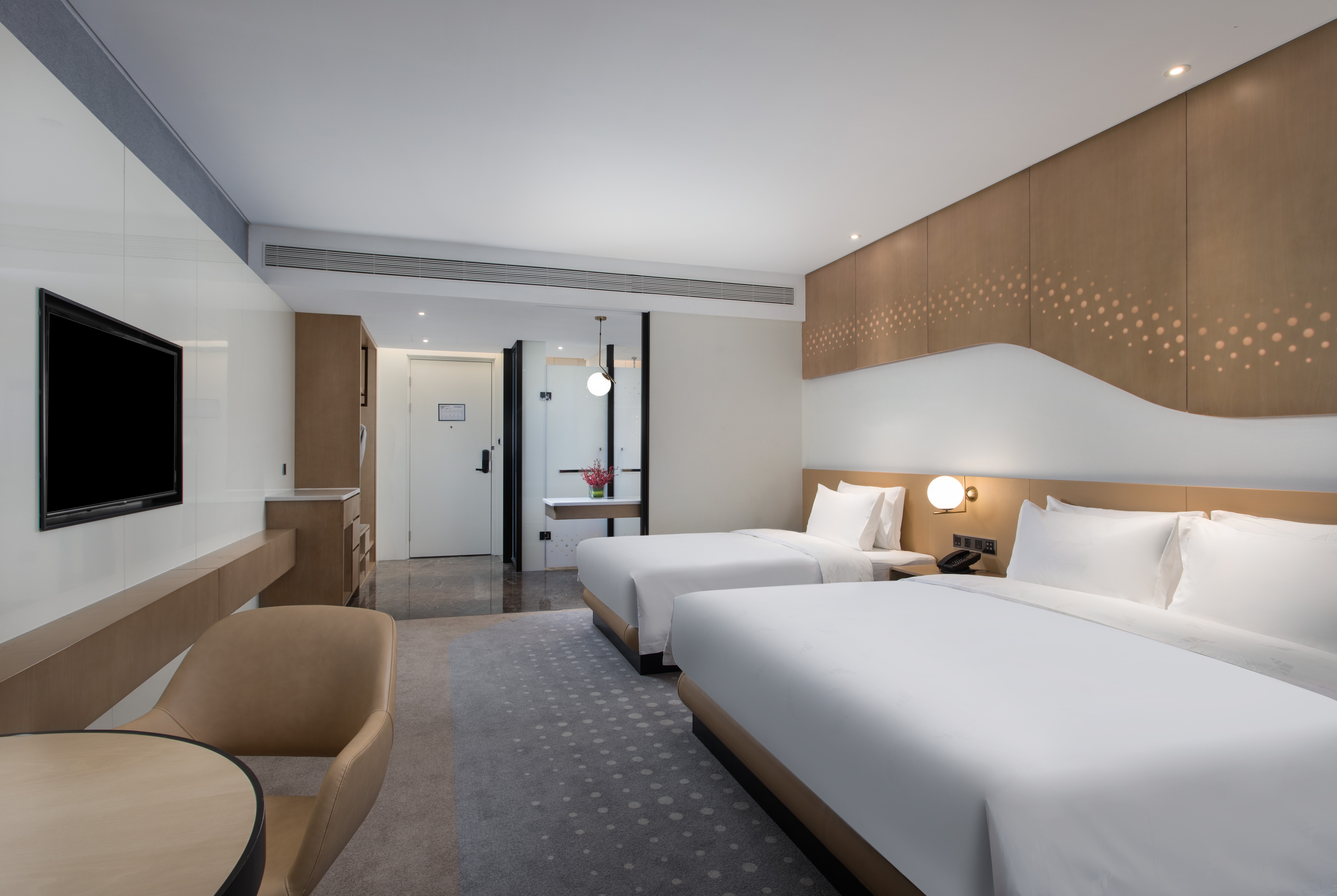 Guest room at the Microtel By Wyndham Hefei in Hefei, Other than US/Canada