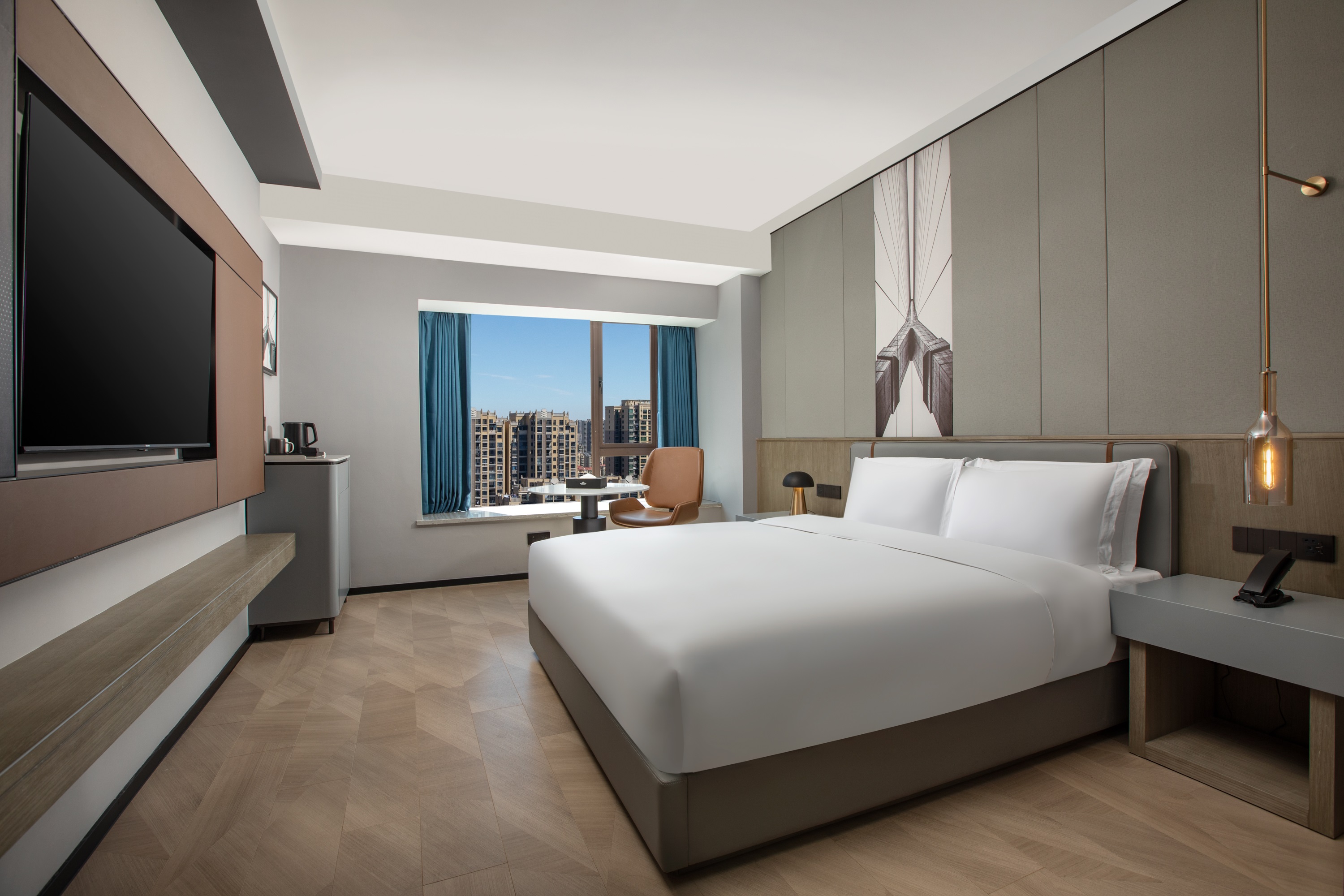 Guest room at the Microtel by Wyndham Hengyang Huaxin in Hengyang, Other than US/Canada