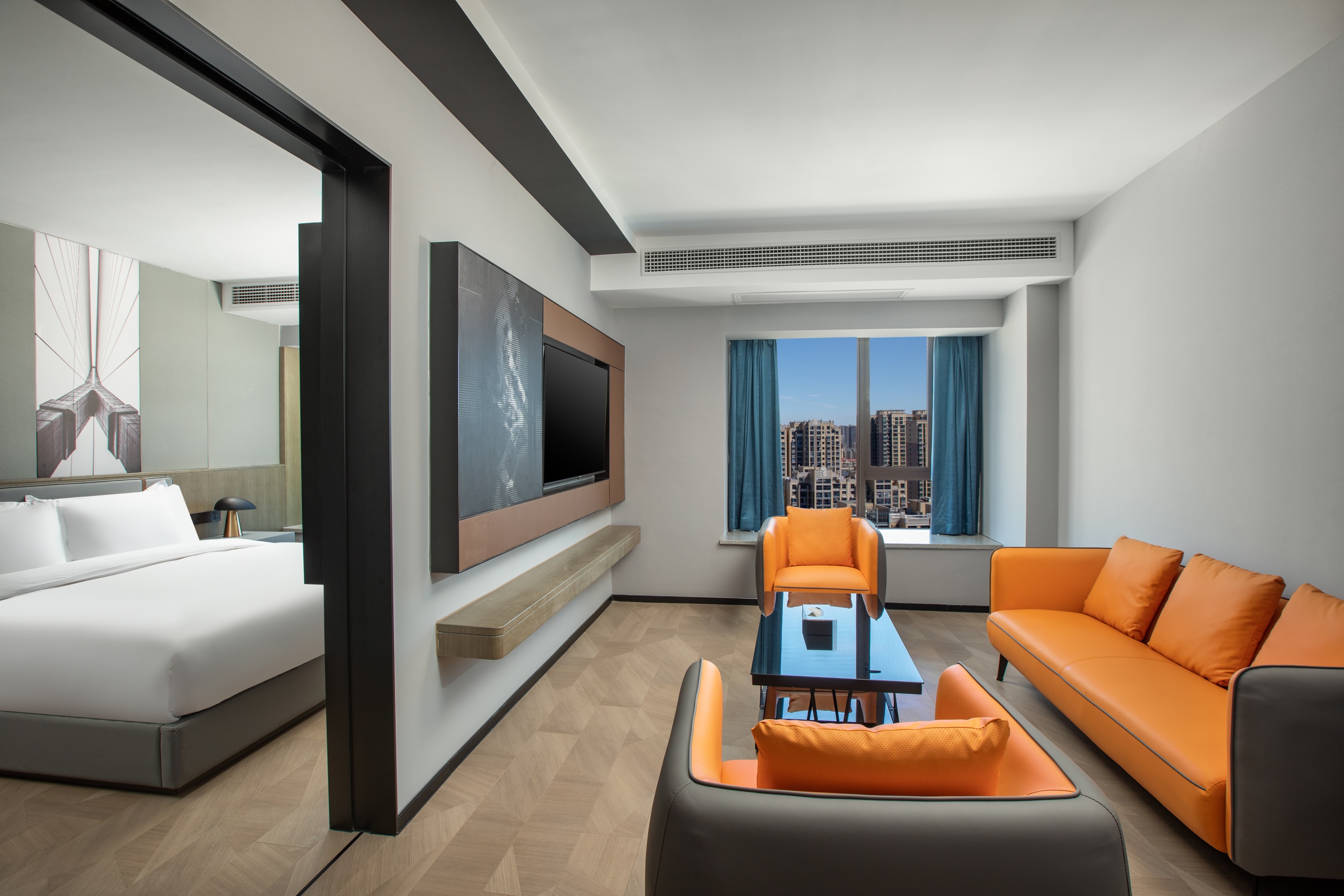 Guest room at the Microtel by Wyndham Hengyang Huaxin in Hengyang, Other than US/Canada