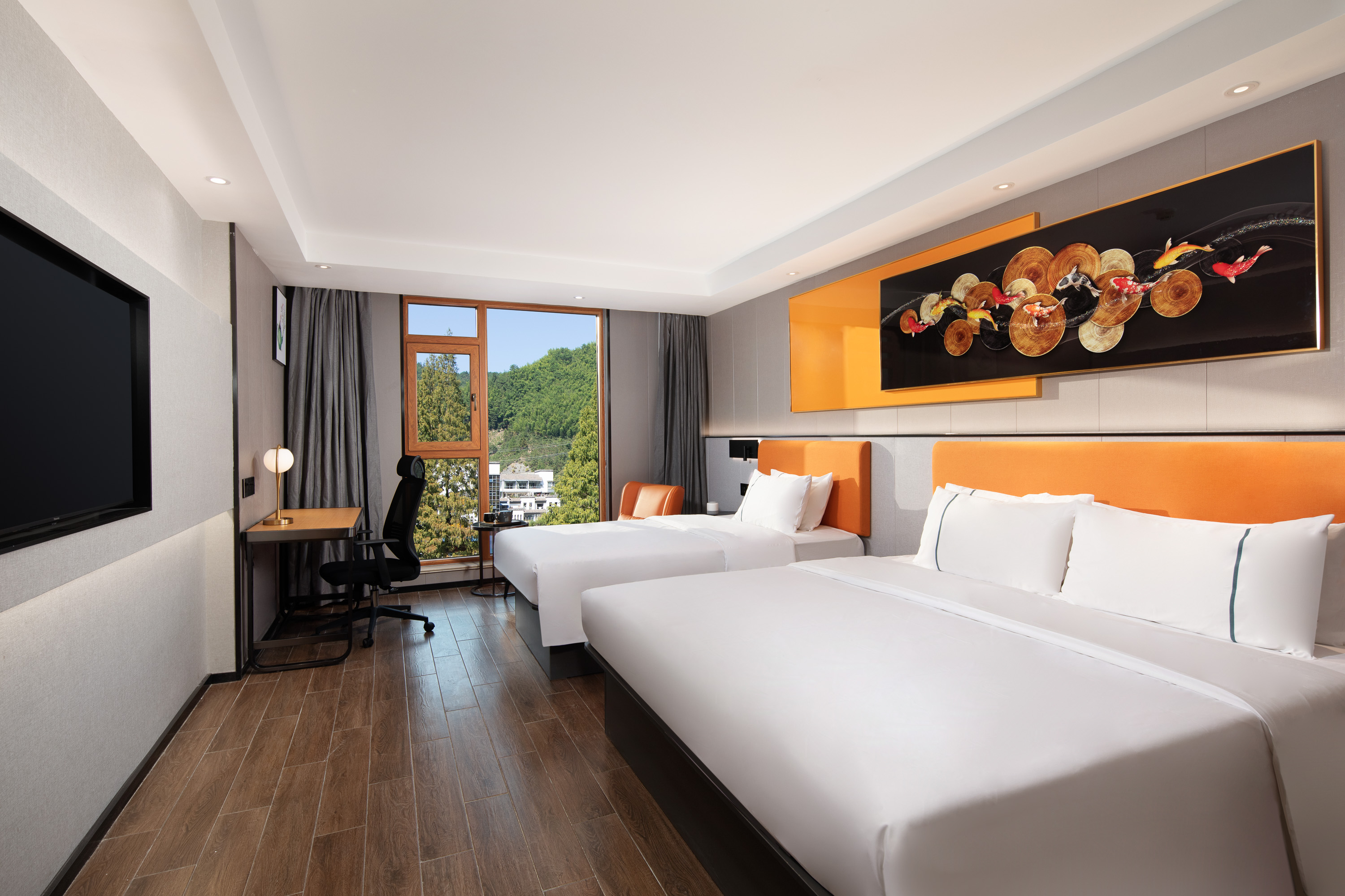 Guest room at the Microtel by Wyndham Huangshan Tangkou in Huangshan, Other than US/Canada