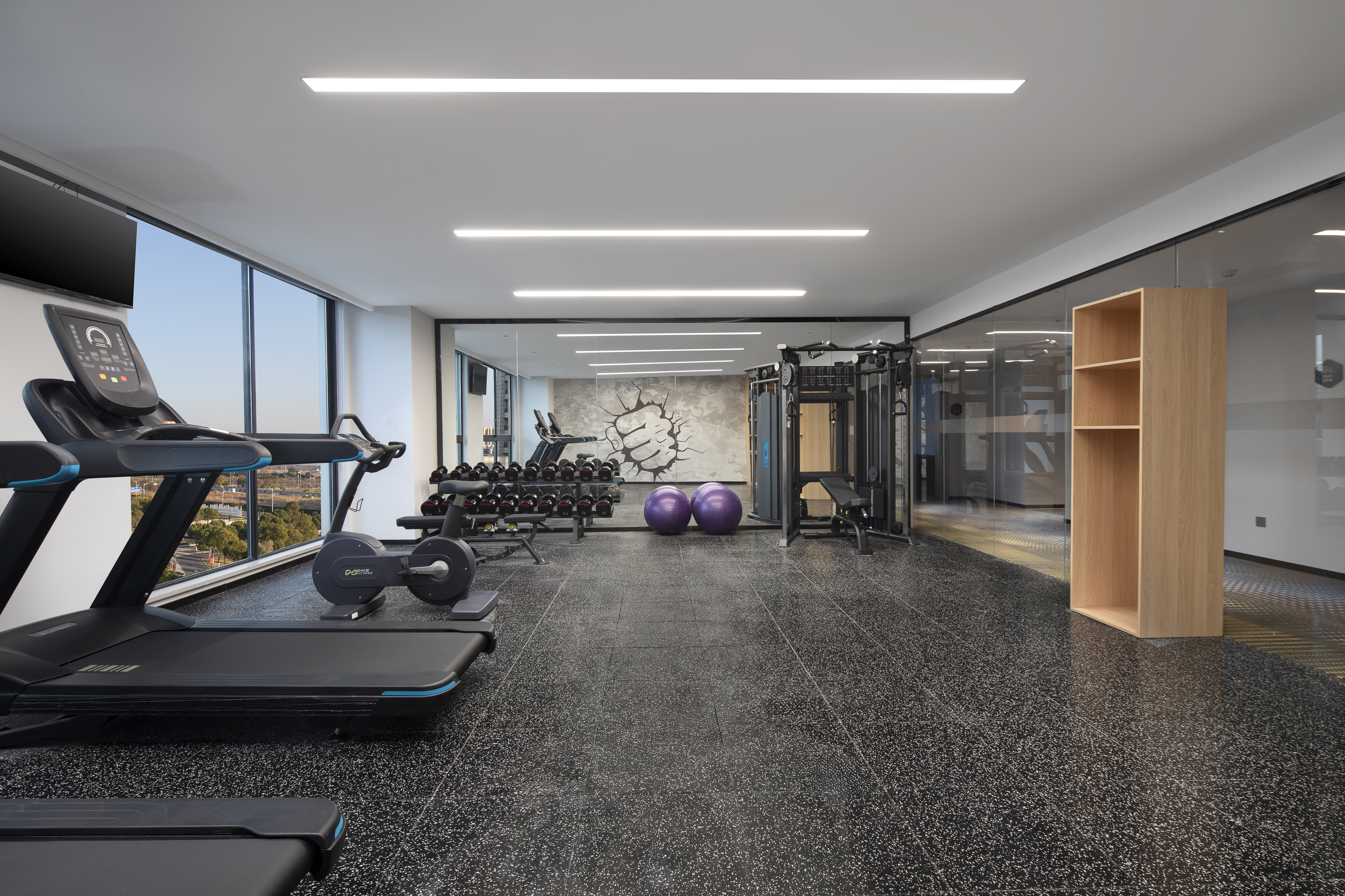 Fitness room at Microtel by Wyndham Taicang Shaxi in Suzhou, Other than US/Canada