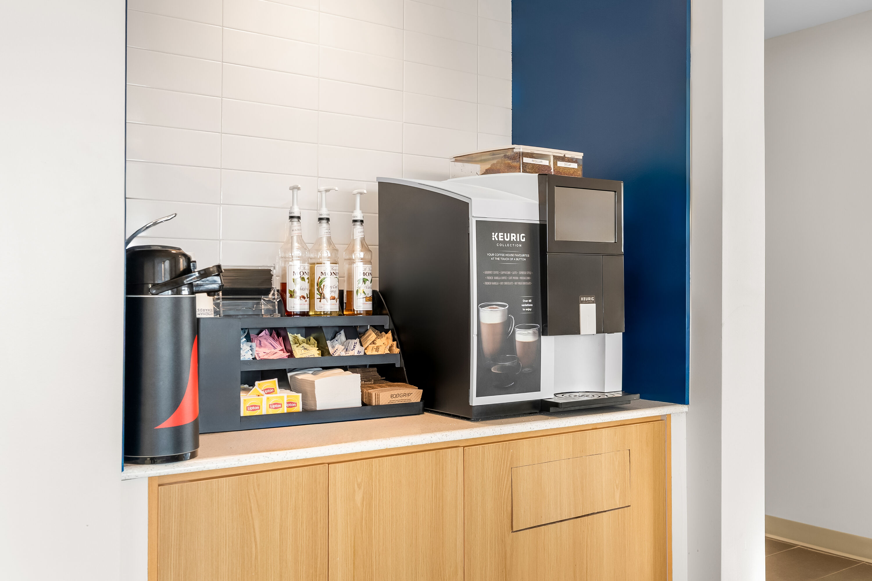 Microtel Inn & Suites by Wyndham Prattville Montgomery restaurant breakfast area close up in Prattville, Alabama