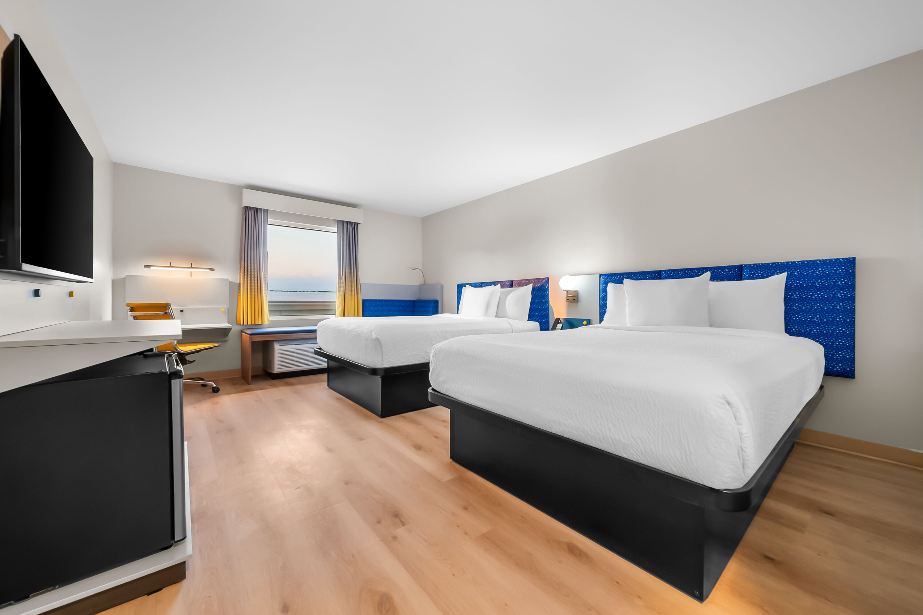 Double bed guest room at the Microtel Inn & Suites by Wyndham Prattville Montgomery in Prattville, Alabama