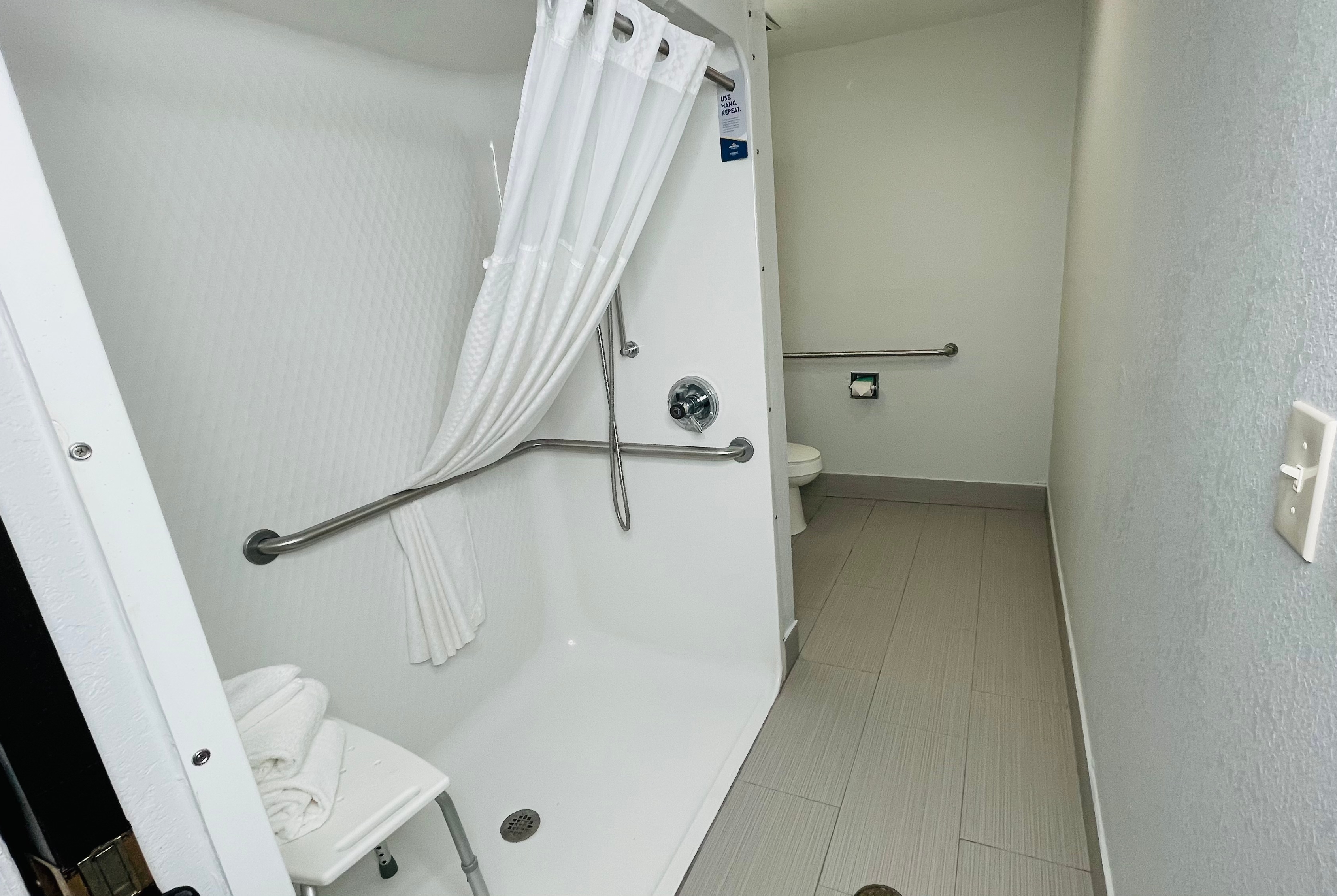 Guest room bath at the Microtel Inn & Suites by Wyndham Tuscaloosa East in Tuscaloosa Cottondale, Alabama