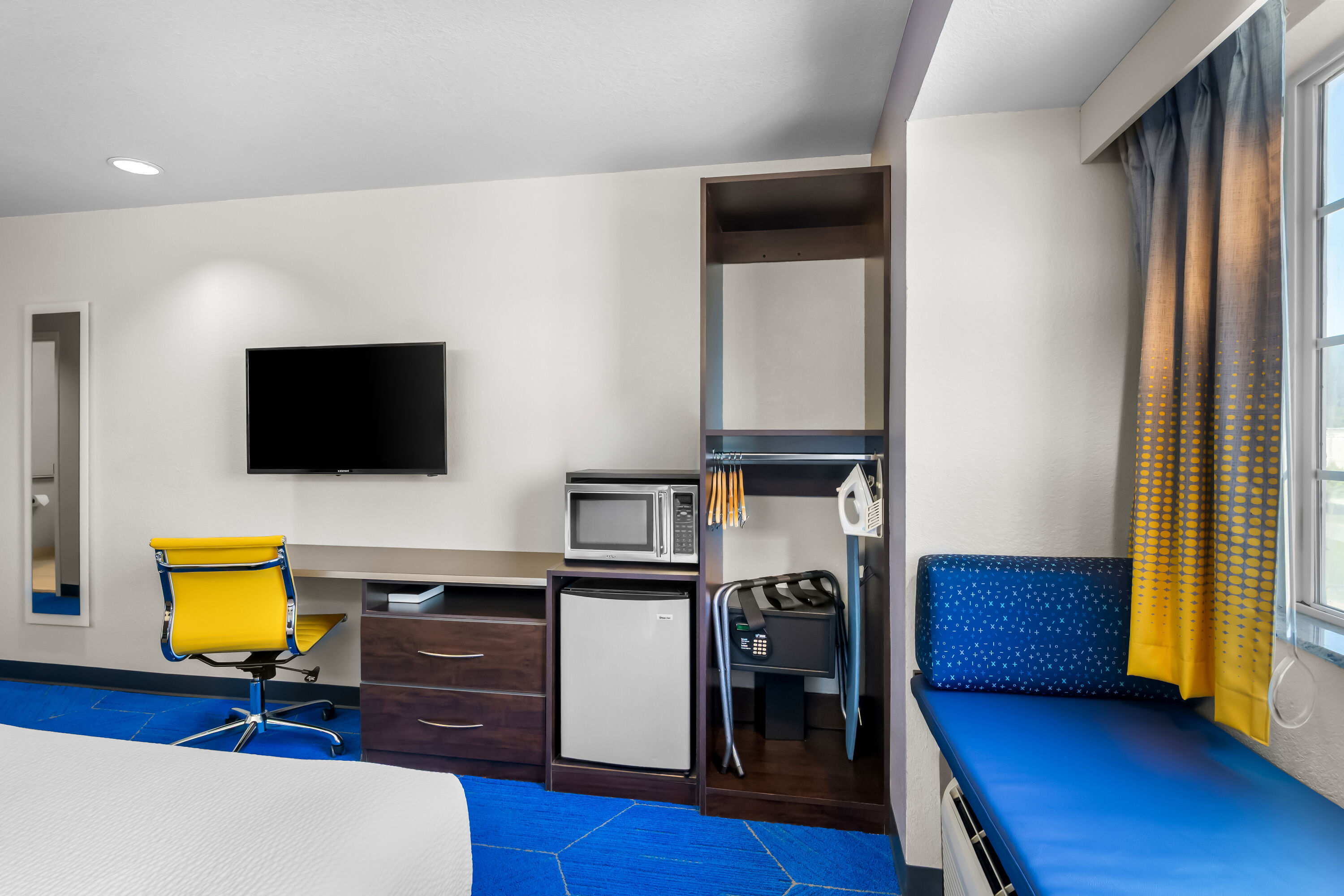 Double bed guest room at the Microtel Inn & Suites by Wyndham Conway in Conway, Arkansas