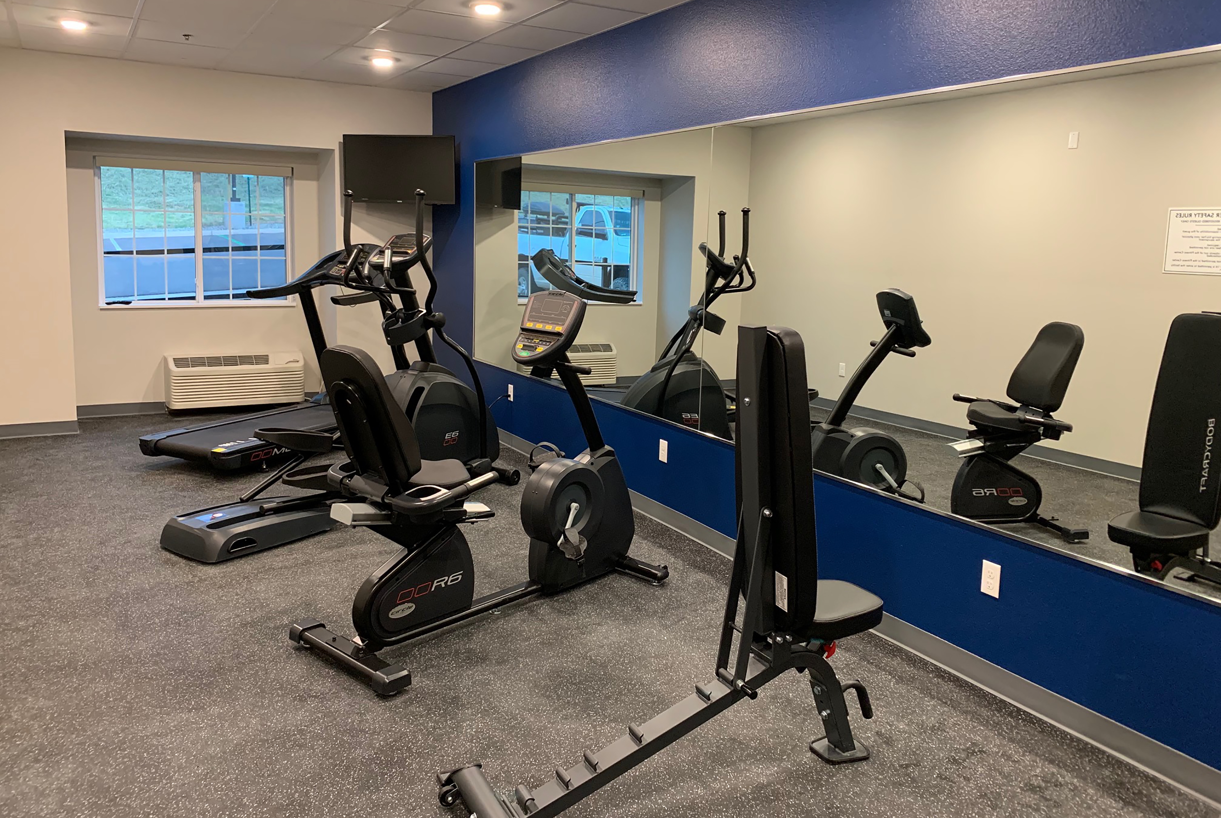 Fitness room at Microtel Inn & Suites by Wyndham Woodland Park in Woodland Park, Colorado