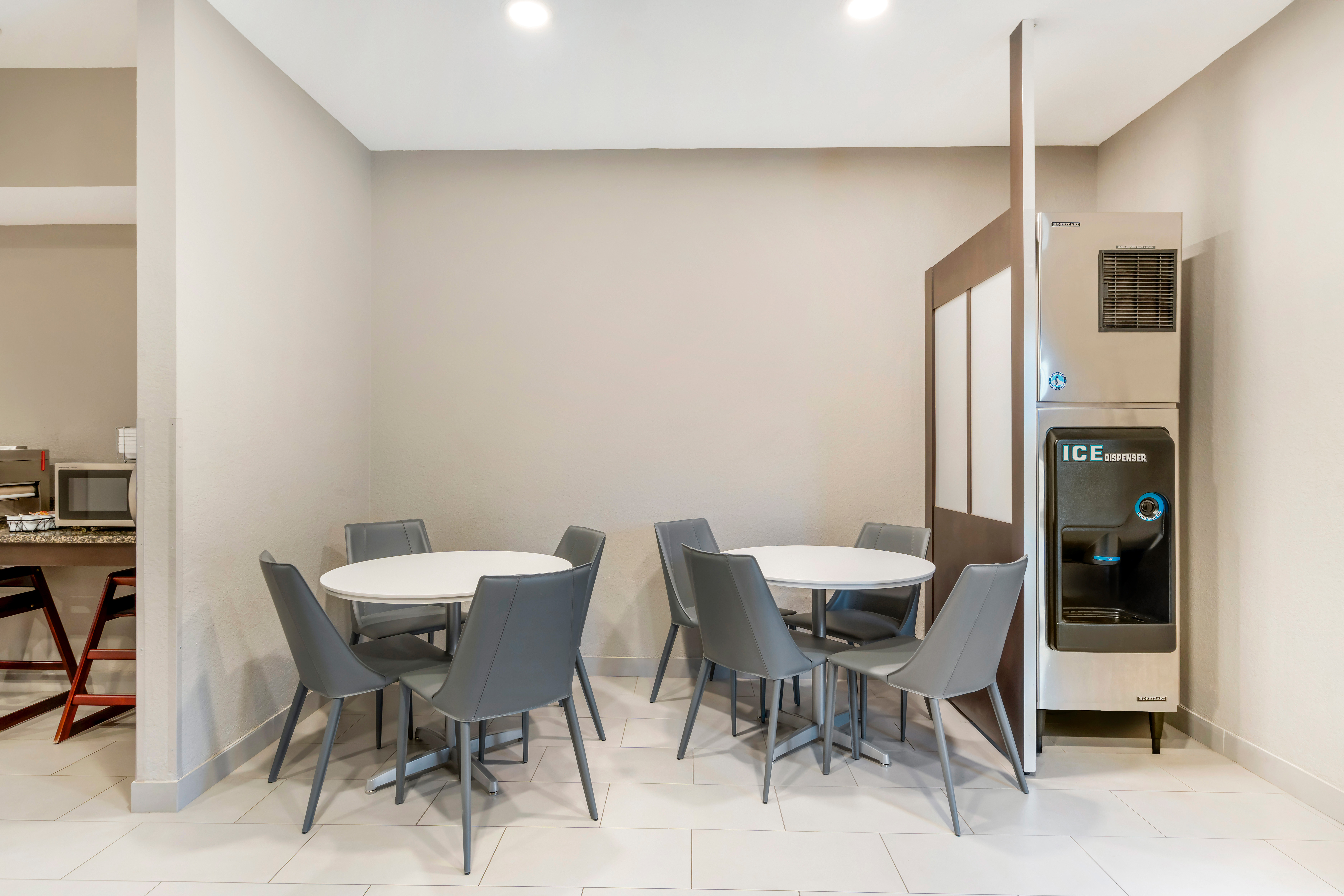 Microtel Inn & Suites by Wyndham Brooksville restaurant breakfast area close up in Brooksville, Florida