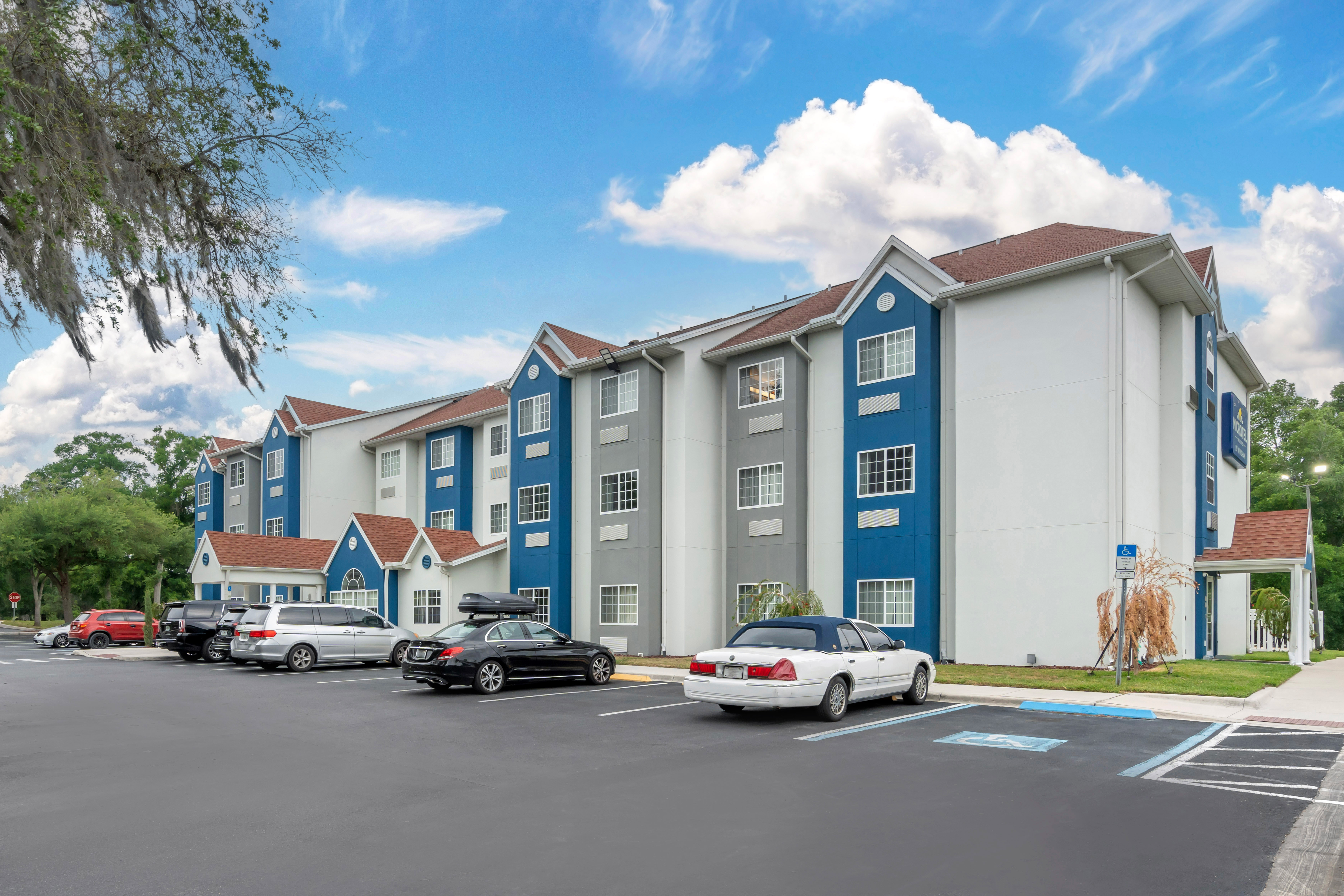 Exterior of Microtel Inn & Suites by Wyndham Brooksville hotel in Brooksville, Florida