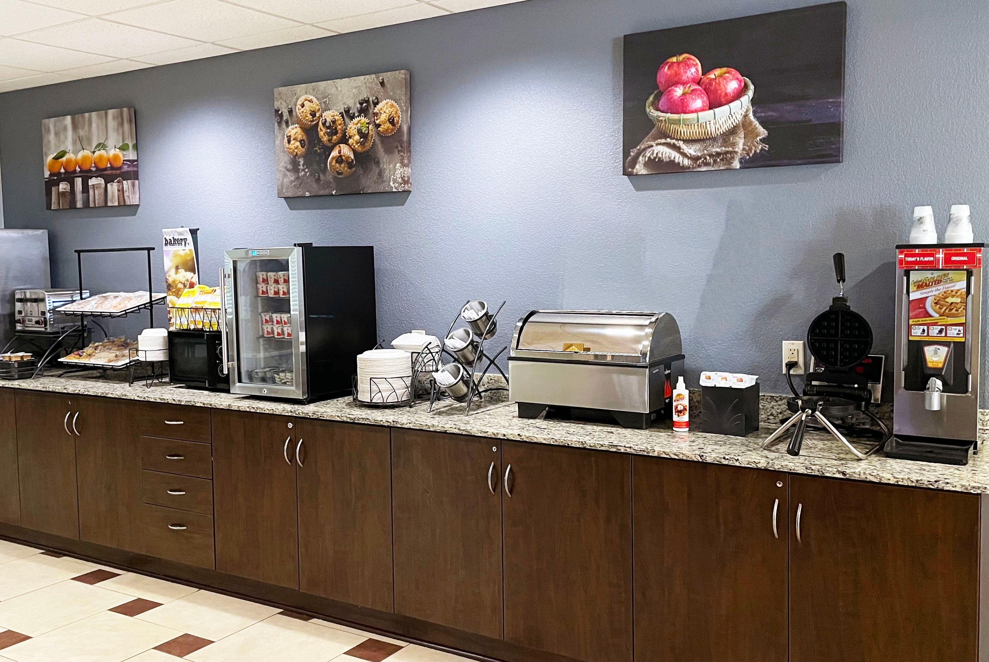 Free breakfast at Microtel Inn & Suites by Wyndham Michigan City in Michigan City, Indiana