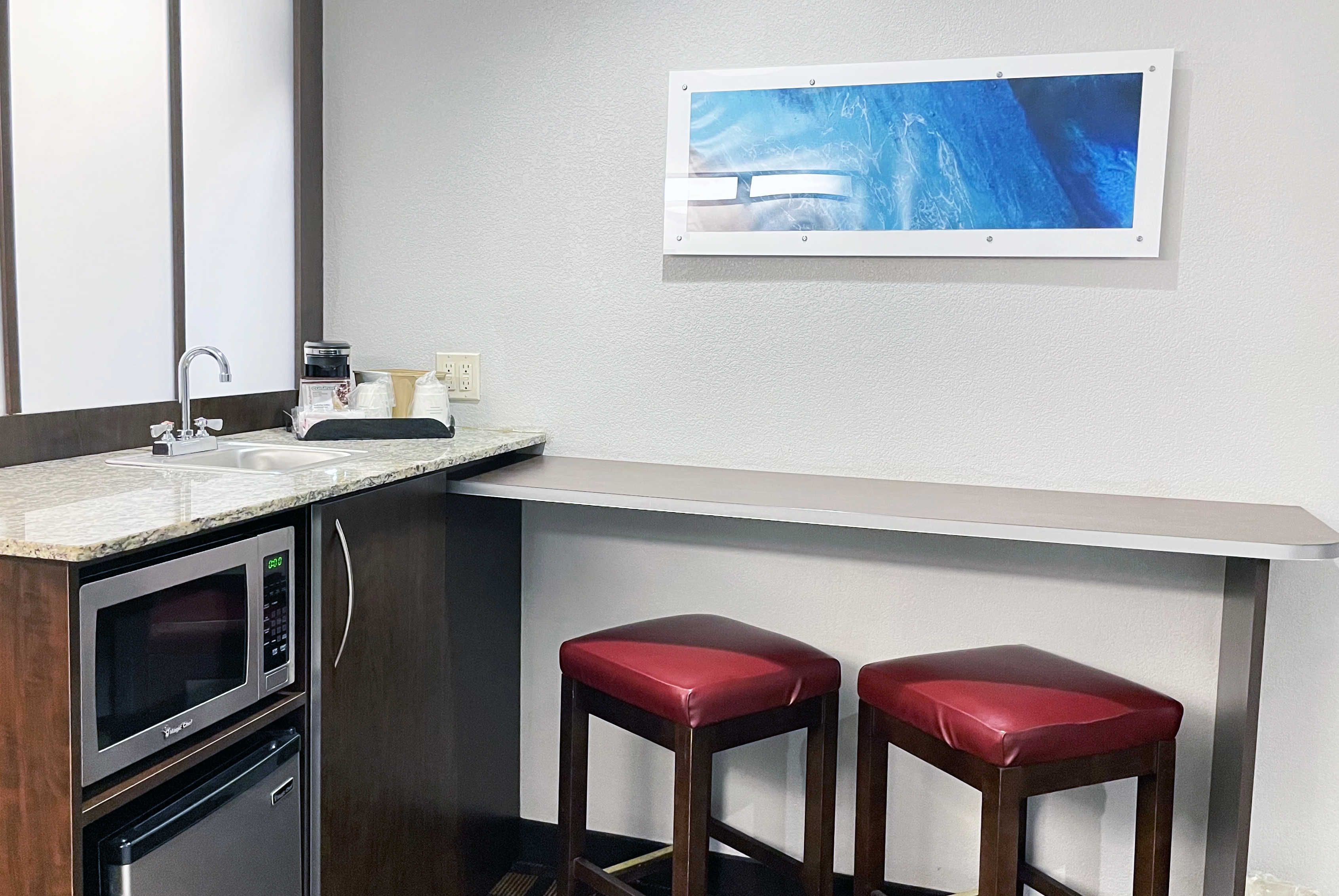 Guest room at the Microtel Inn & Suites by Wyndham Michigan City in Michigan City, Indiana