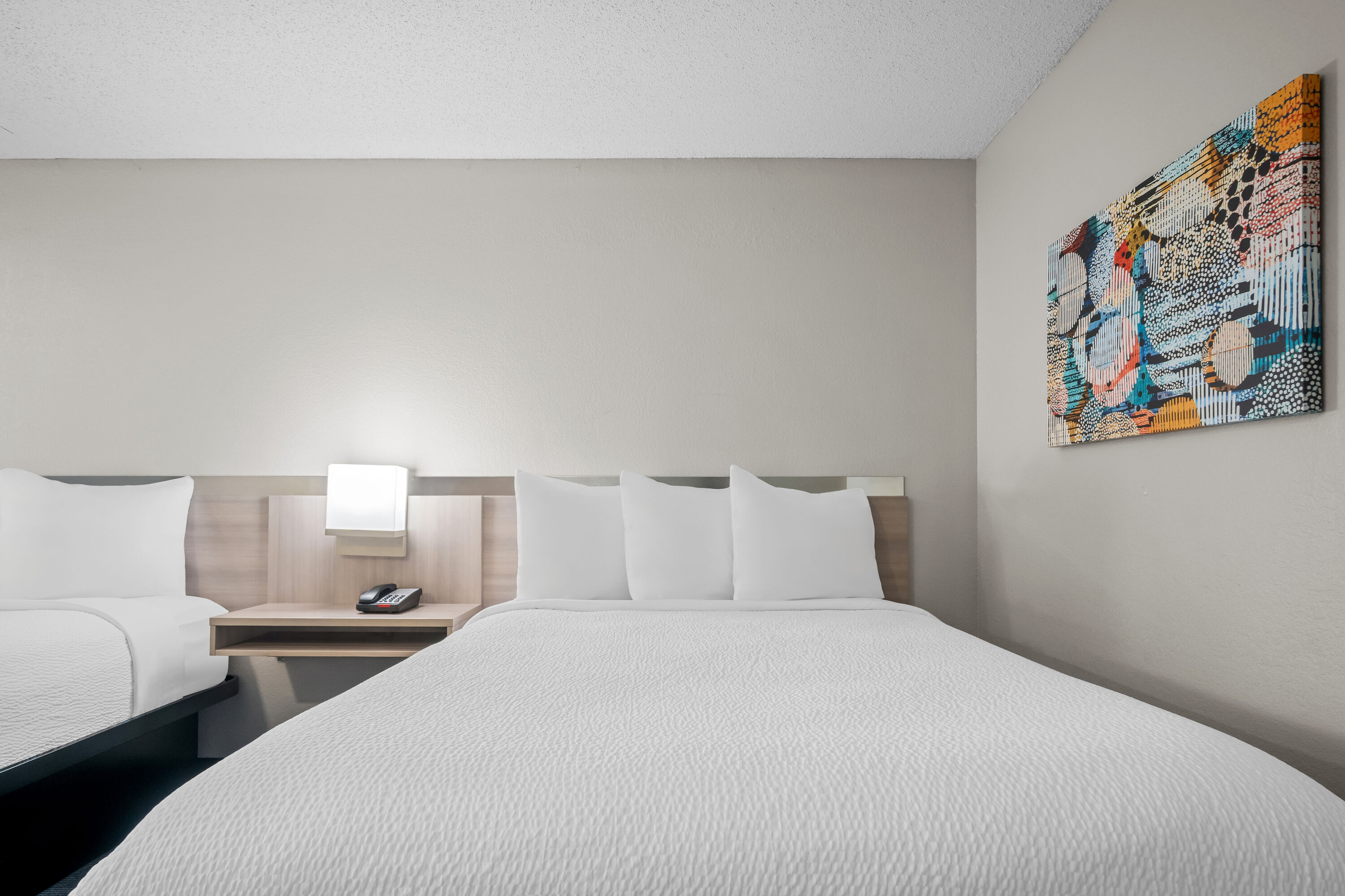 Double bed guest room at the Microtel Inn & Suites by Wyndham Georgetown in Georgetown, Kentucky