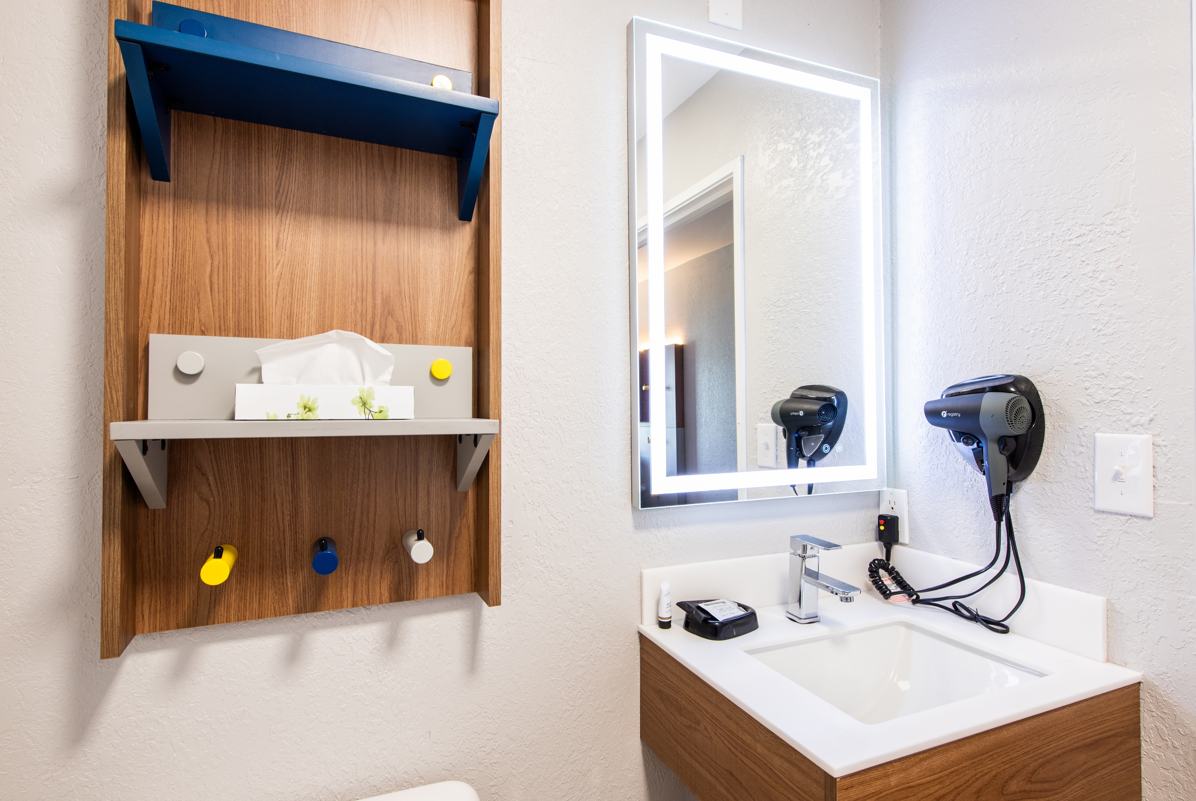 Guest room bath at the Microtel Inn & Suites by Wyndham London in London, Kentucky
